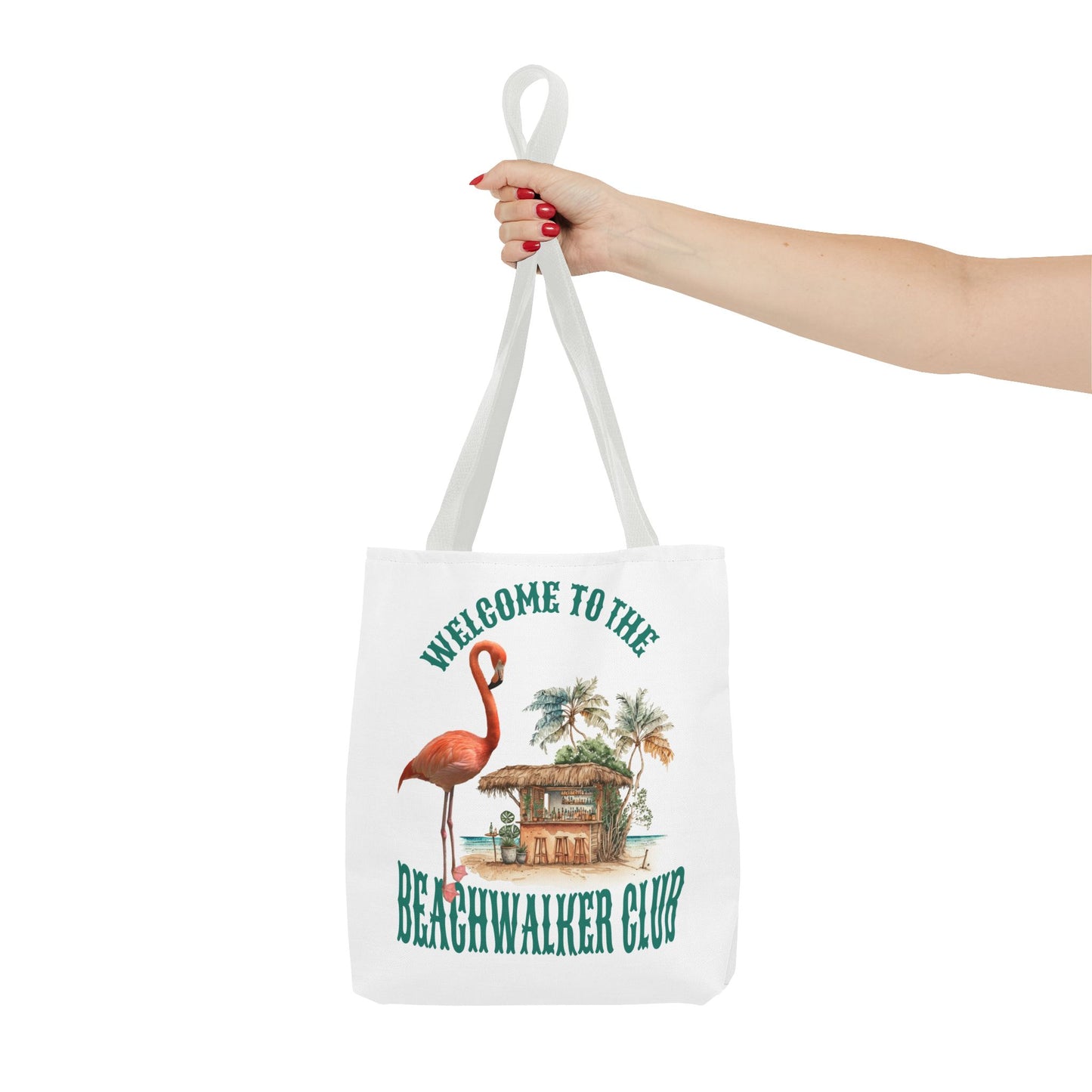 Tote Bag (AOP) "Flamingo Beachwalker Club"