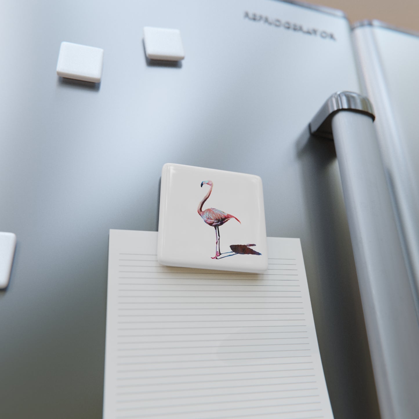 Porcelain Magnet, Square, Flamingo, Beachwalker Club Collection