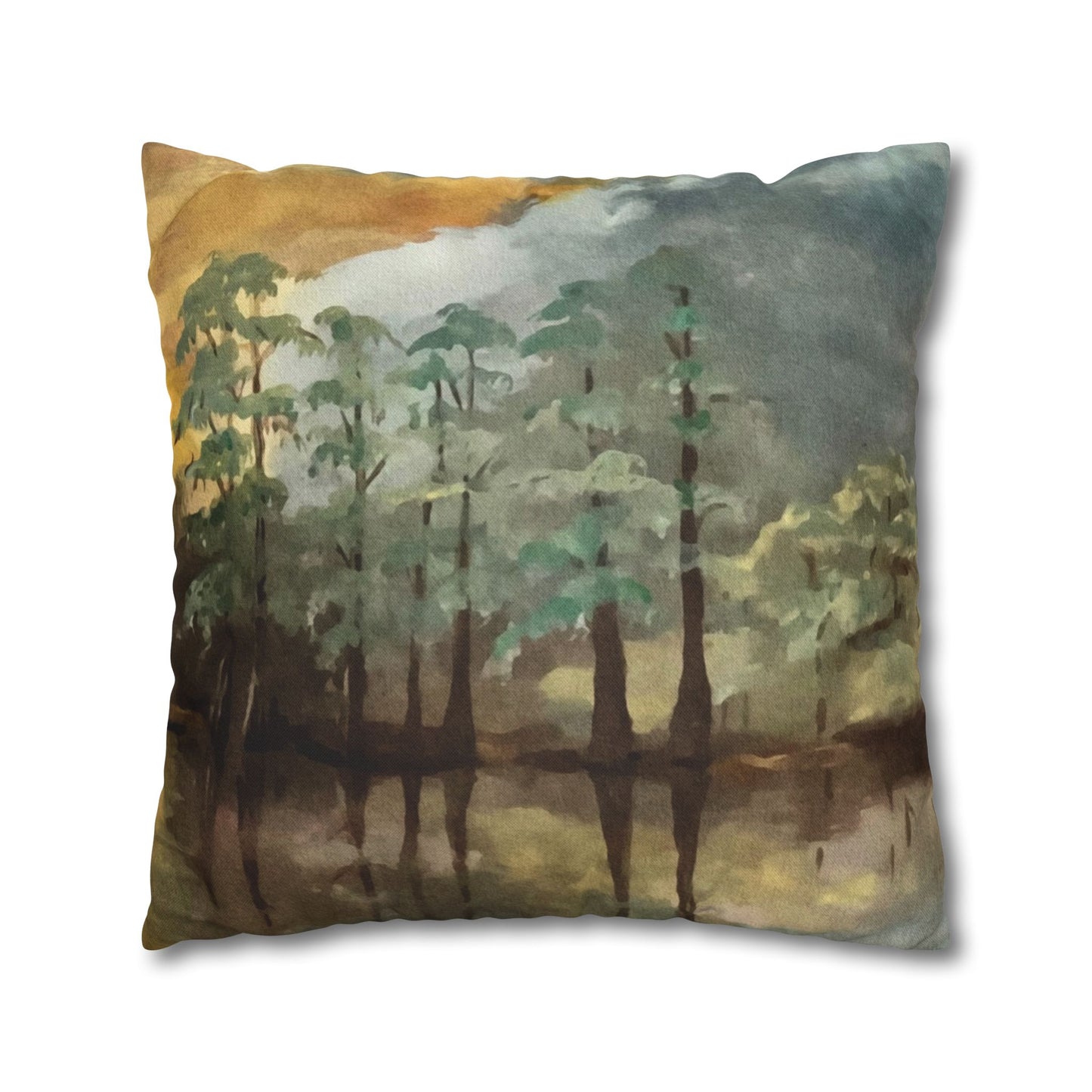 Spun Polyester Square Pillowcase, Moon Lake, FrediFreds Home Collection