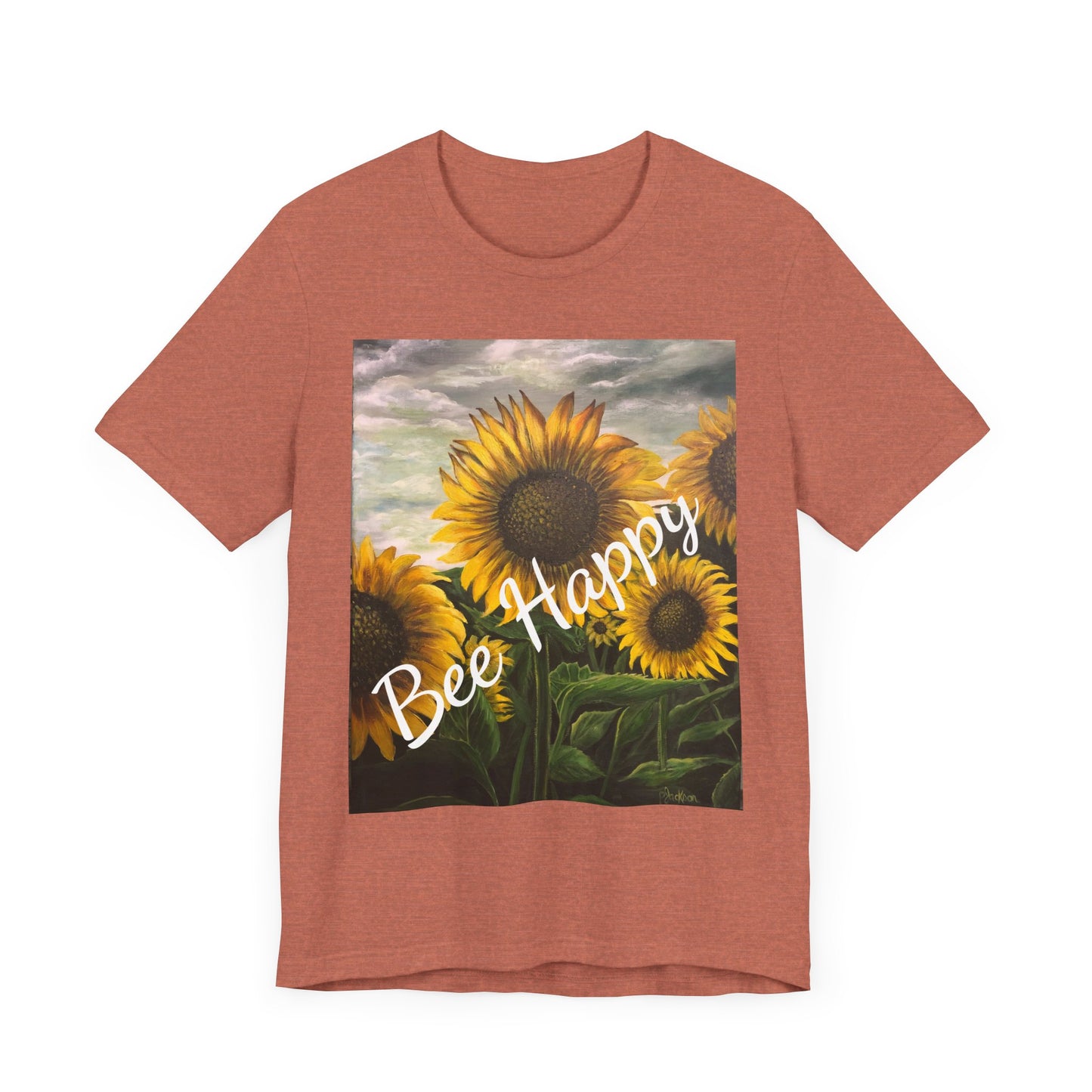 Unisex Jersey Short Sleeve Tee, Sunflowers, FrediFreds Home Collection