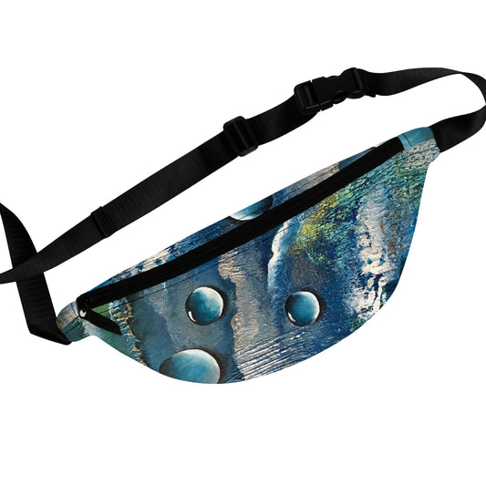 Fanny Pack, Printed Abstract, Ocean Spray, Beachwalker Club Collection