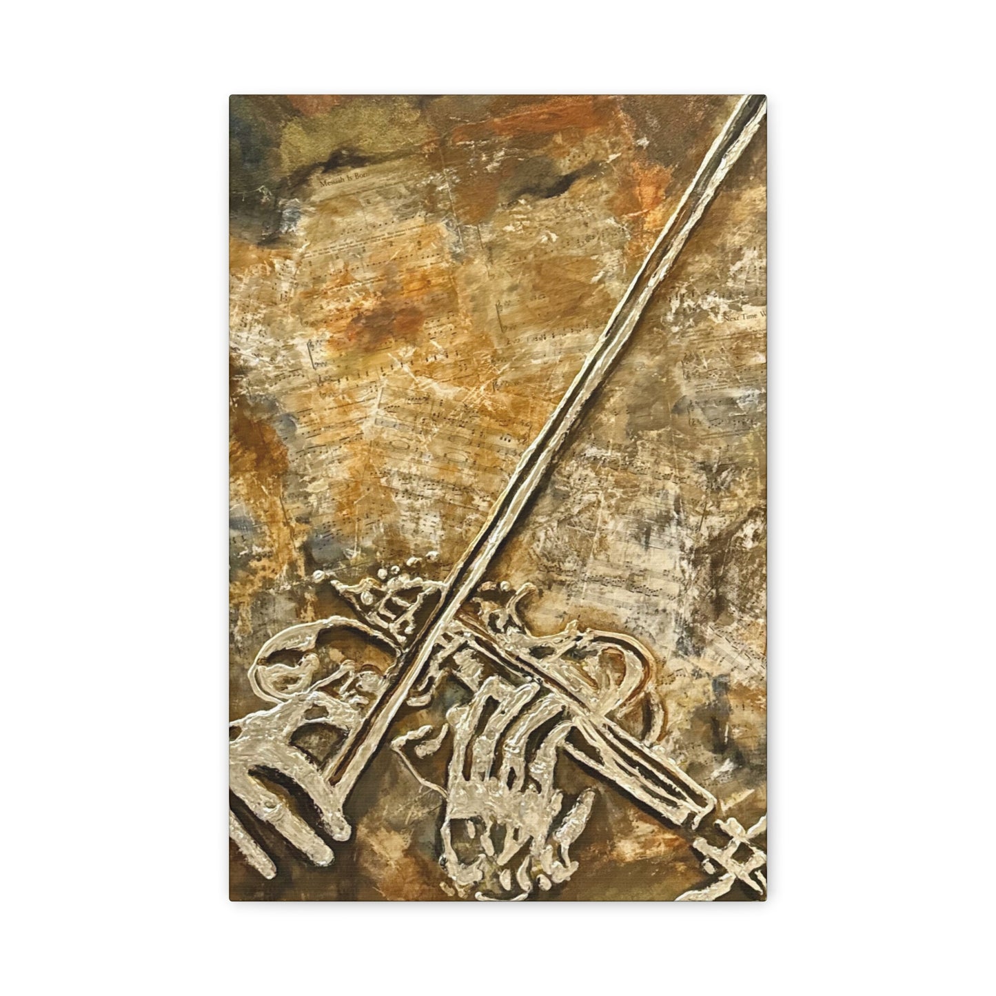 Matte Canvas, Stretched, 1.25", Voila Violin, Orchestra, Artwork, Soul Music Collection
