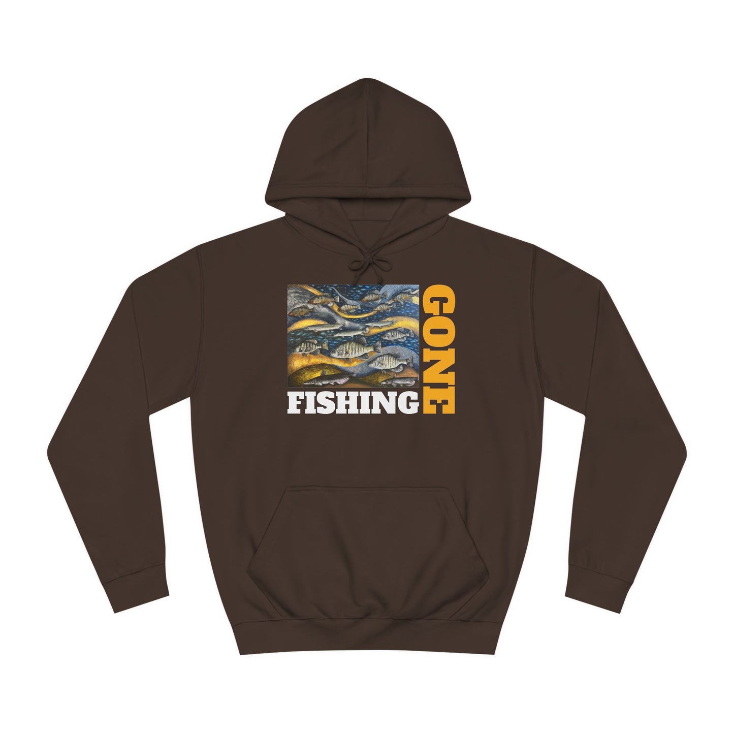 Unisex College Hoodie, Gone Fishing, FrediFreds Home Collection