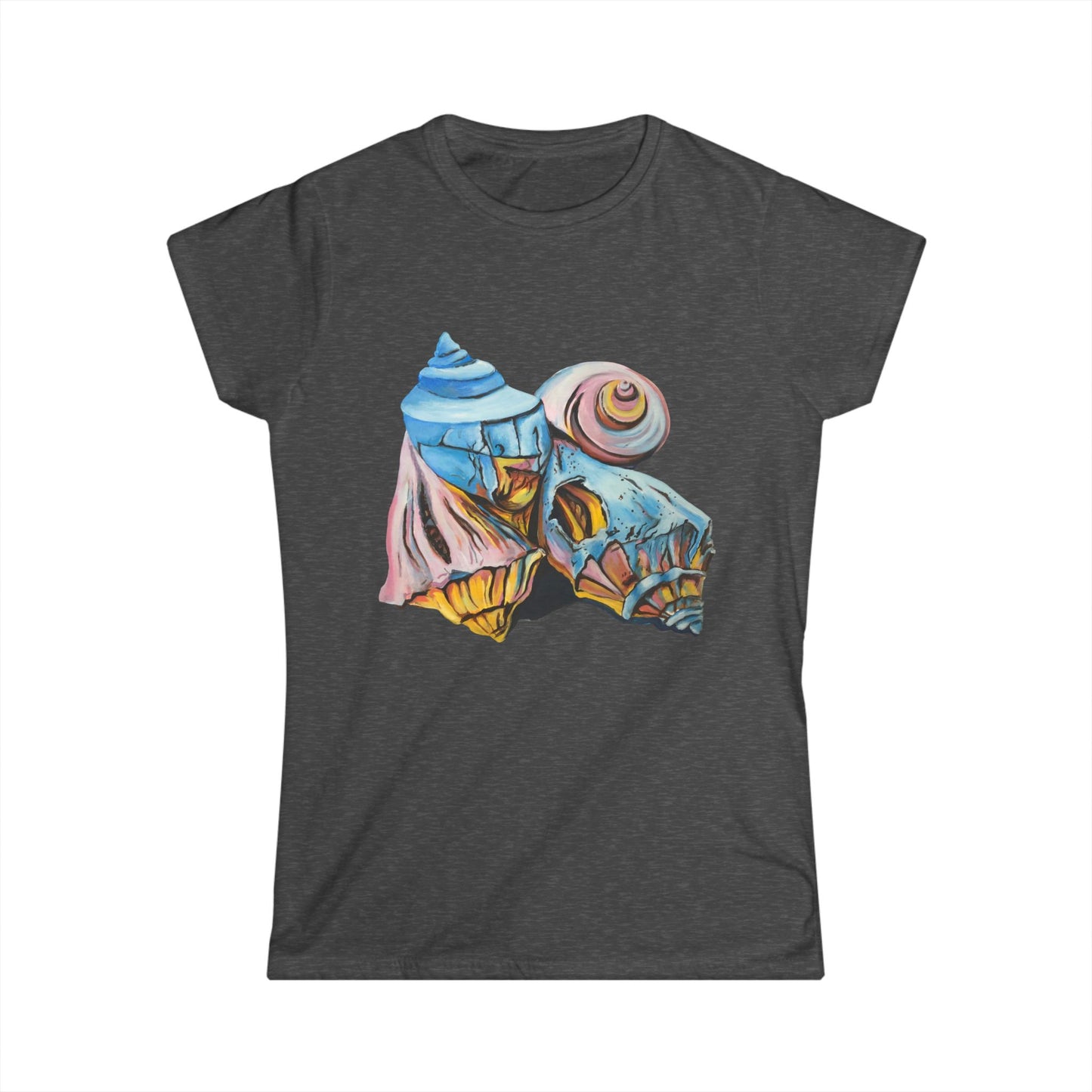 Women's Softstyle Tee, Beach Theme, Seashells