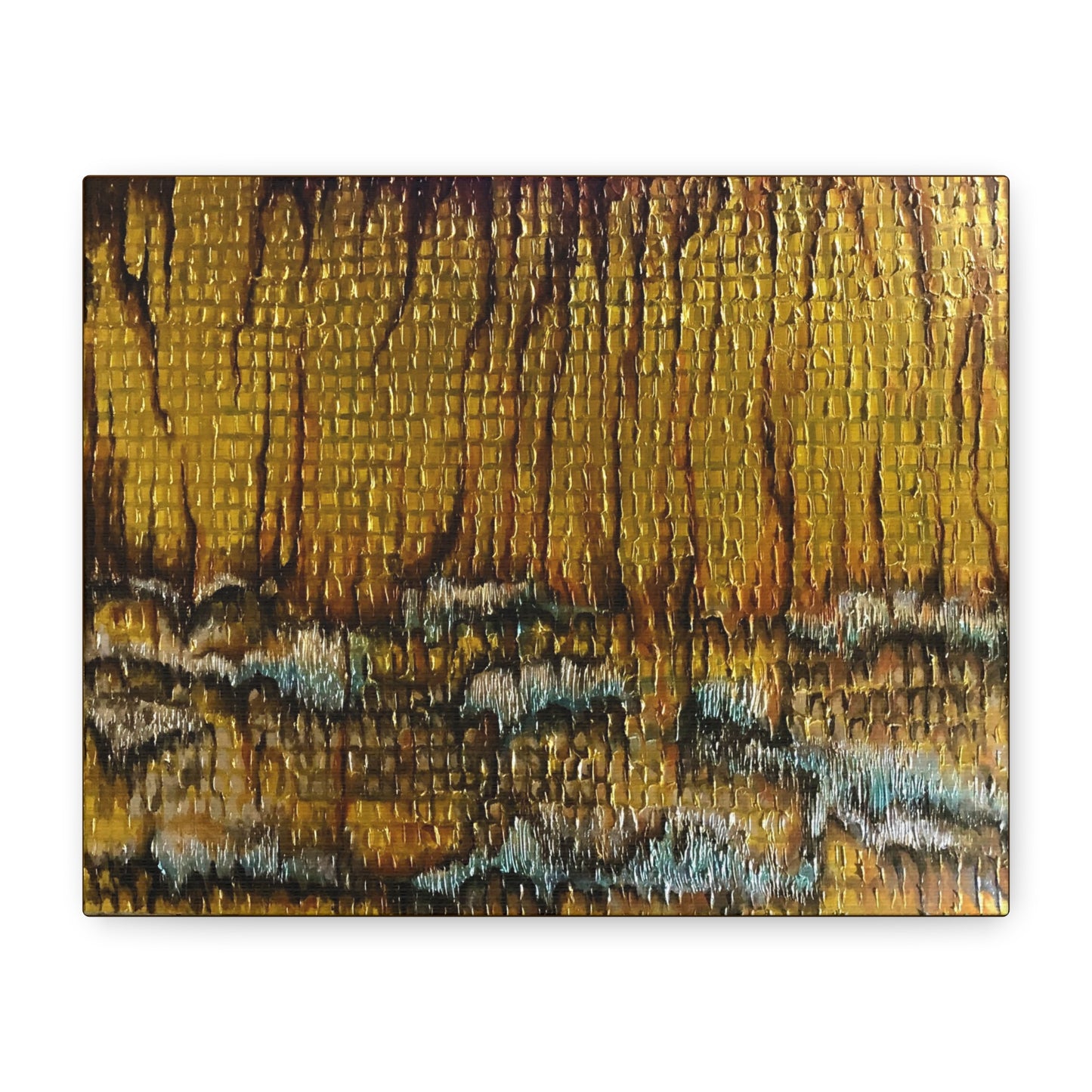 Matte Canvas, Stretched, 1.25", Gold Patina, Artwork, FrediFreds Home Collection