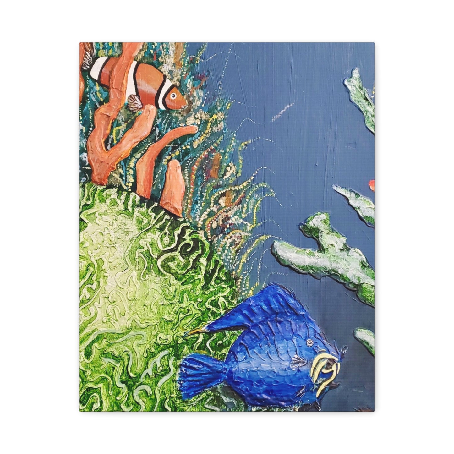 Matte Canvas, Stretched, 1.25", Ocean Life, Artwork, Beachwalker Club Collection
