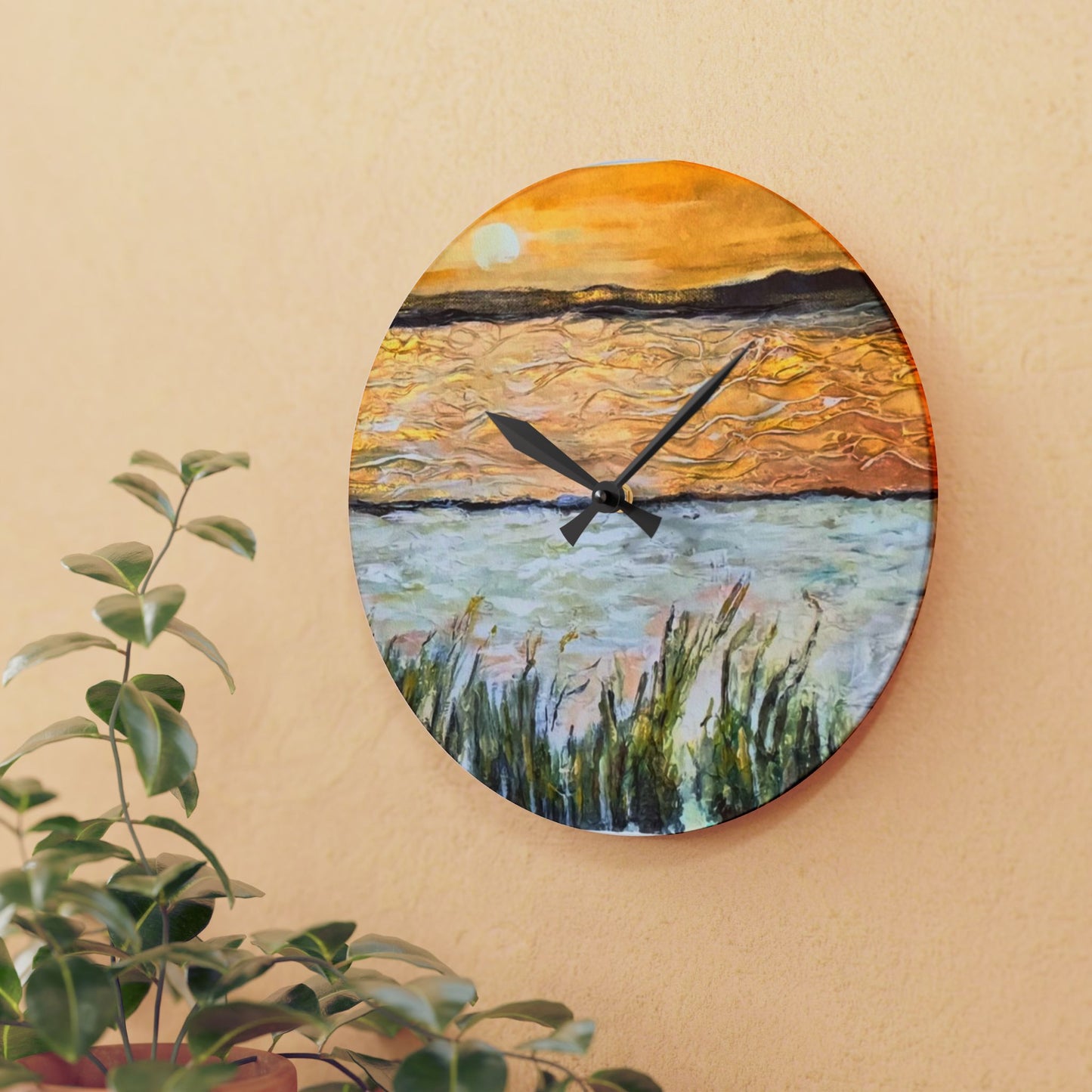 Acrylic Wall Clock, Paradise at Navarre, Beachwalker Club Collection