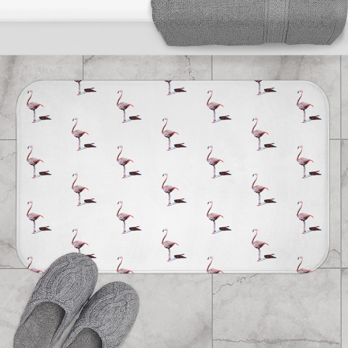 Bath Mat, Flamingo. Beachwalker Club Collection