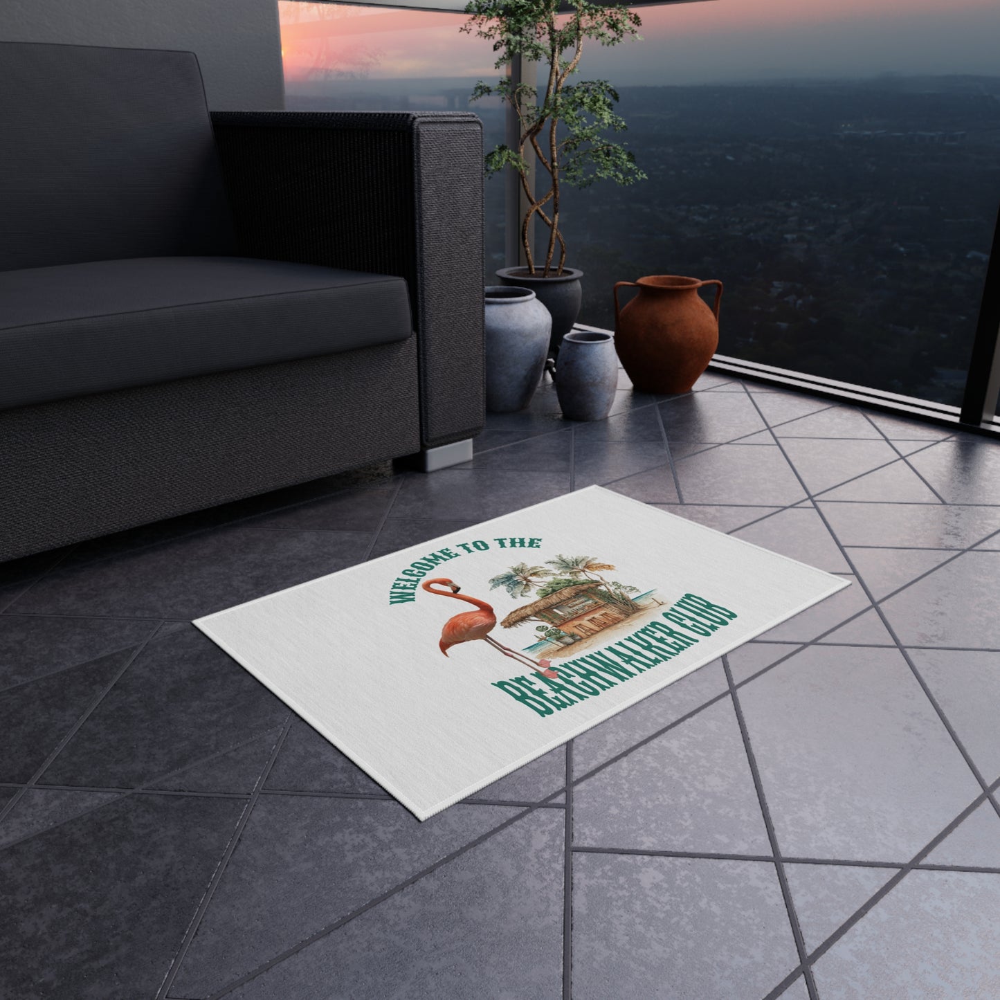 Outdoor Rug, Coastal, "Beachwalker Club Collection