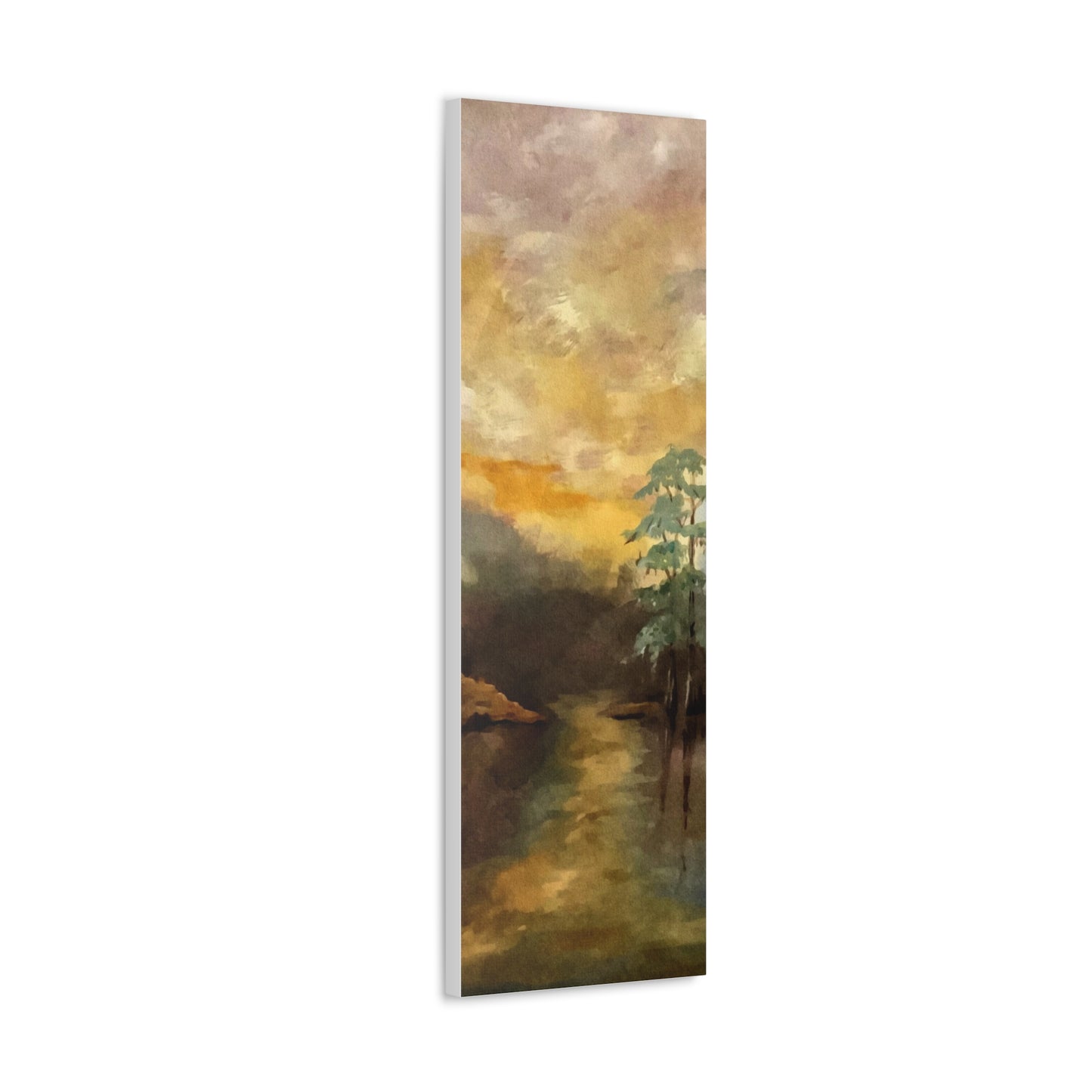 Canvas Gallery Wraps, Moon Lake Watercolor, FrediFreds Home Collection