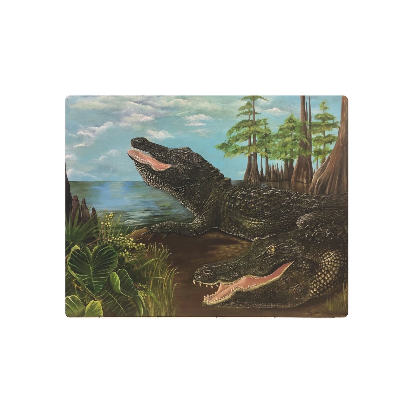 Metal Art Sign, Alligator Landing, Life on the Bayou Collection