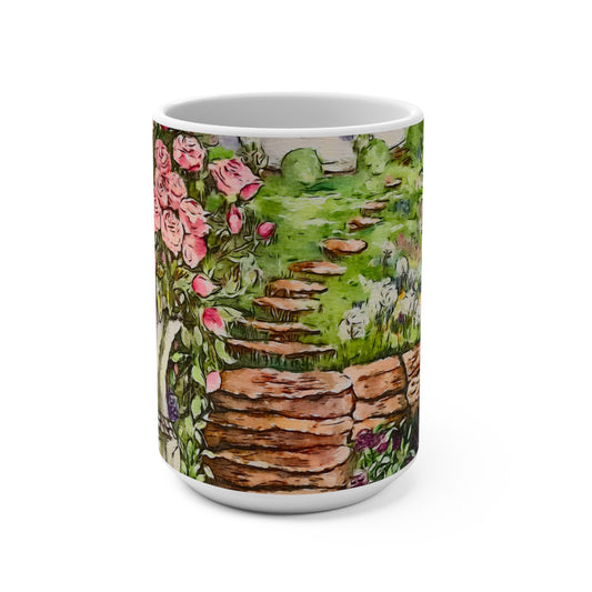 Mug 15oz, Artwork, Cherubs, Flowers, My Secret Garden, FrediFreds Home Collection