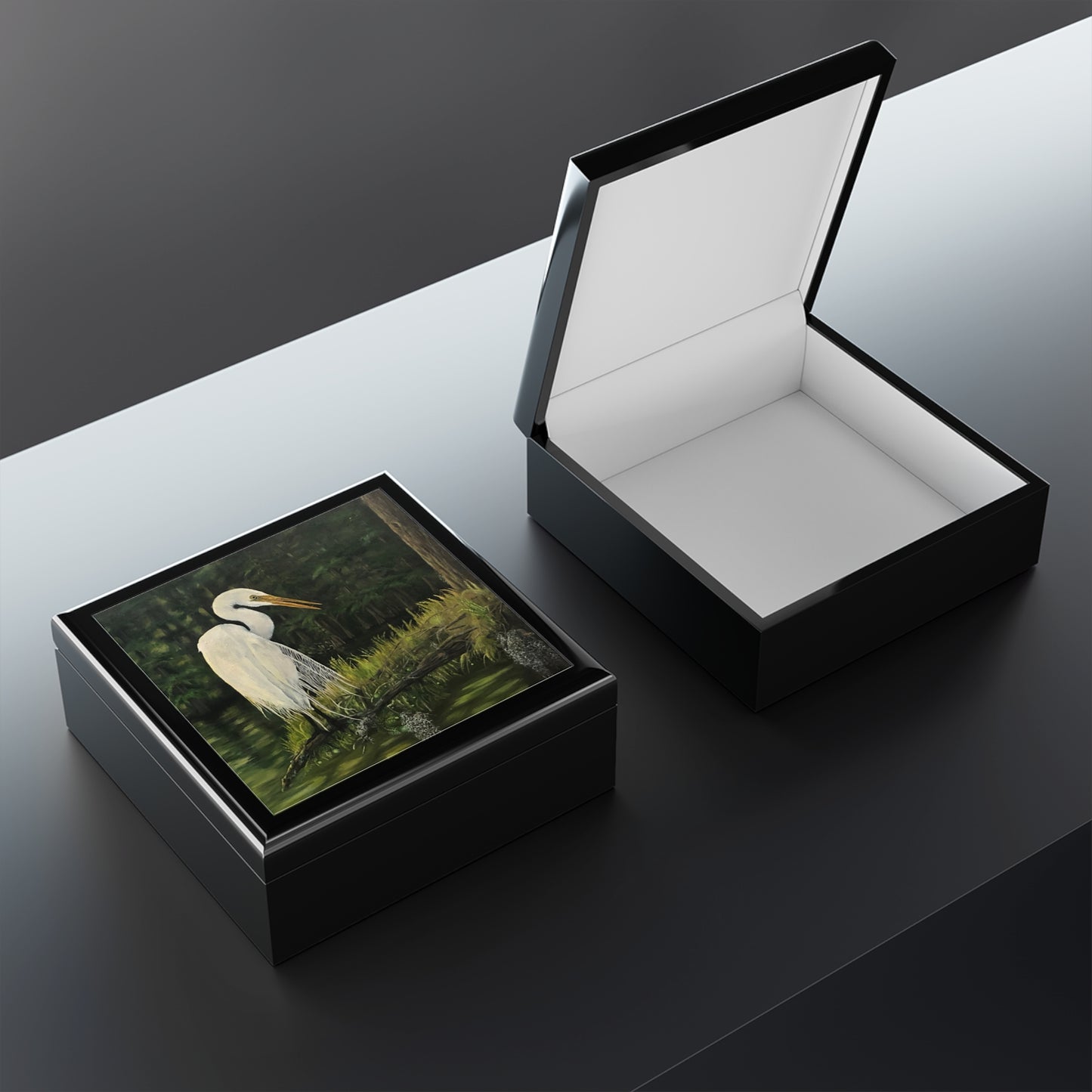 Jewelry Box, Bayou Life, Egret