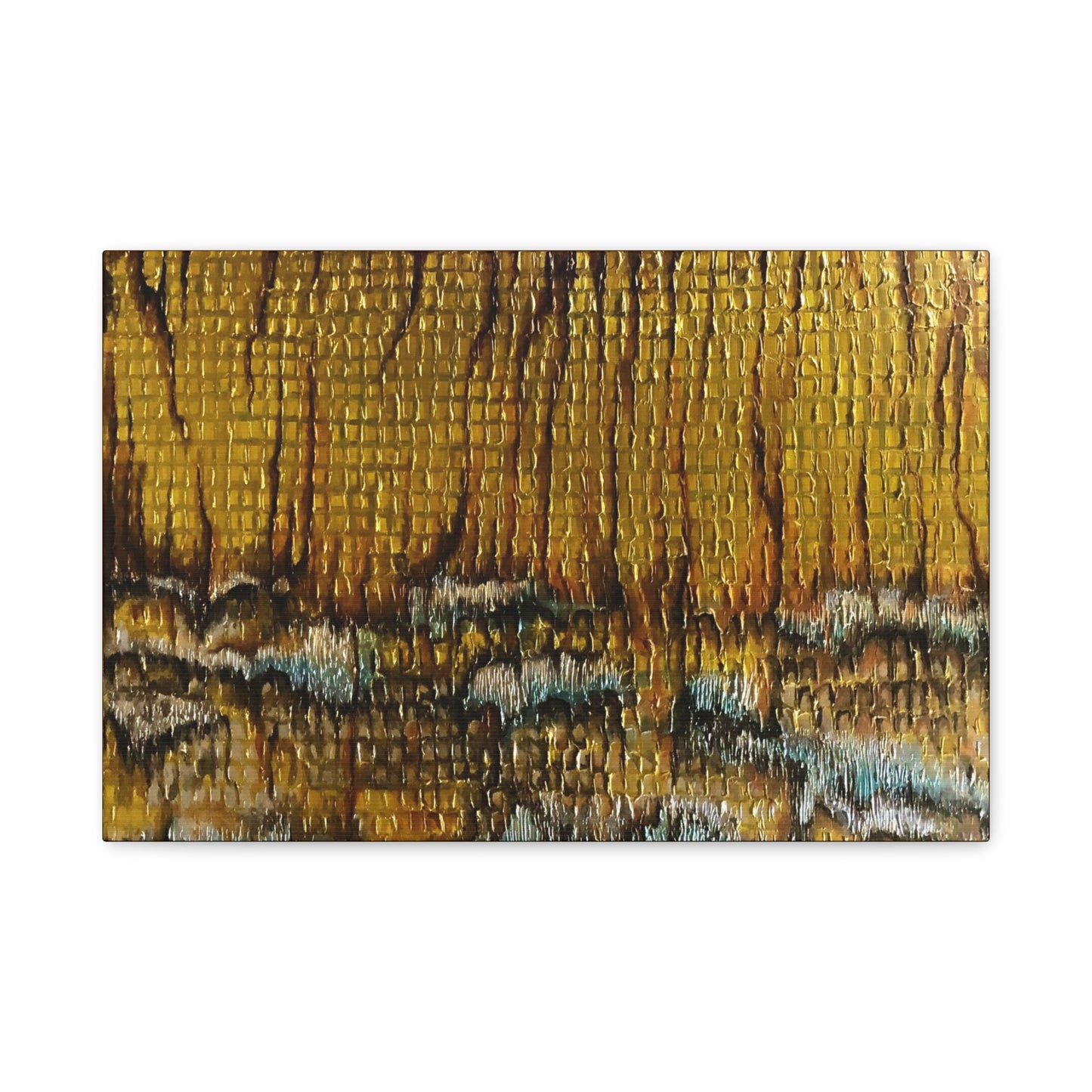 Matte Canvas, Stretched, 1.25", Gold Patina, Artwork, FrediFreds Home Collection