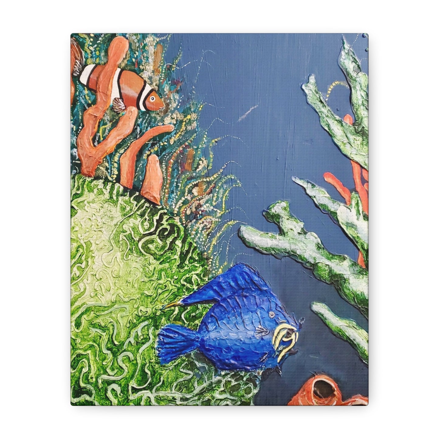 Matte Canvas, Stretched, 1.25", Ocean Life, Artwork, Beachwalker Club Collection