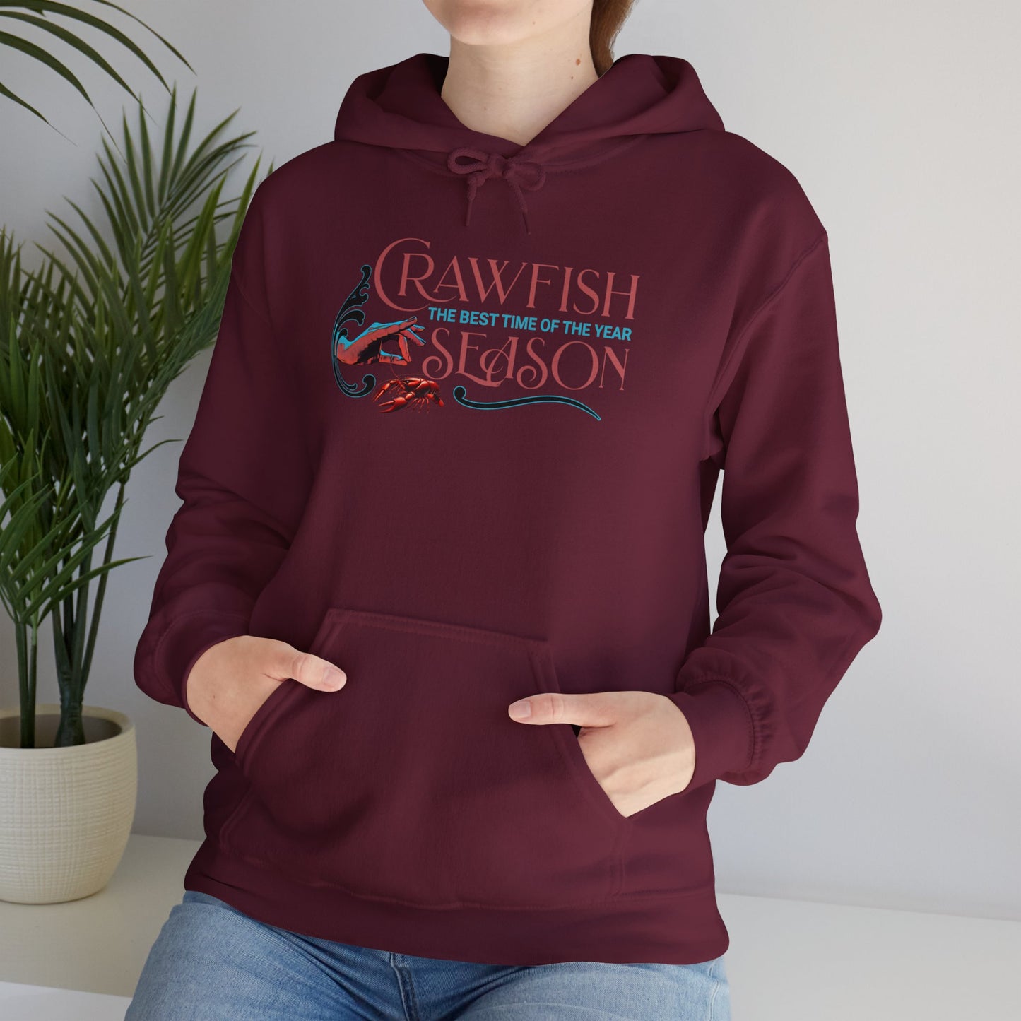 Unisex Heavy Blend™ Hooded Sweatshirt, Crawfish Season, Life on the Bayou Sweatshirt