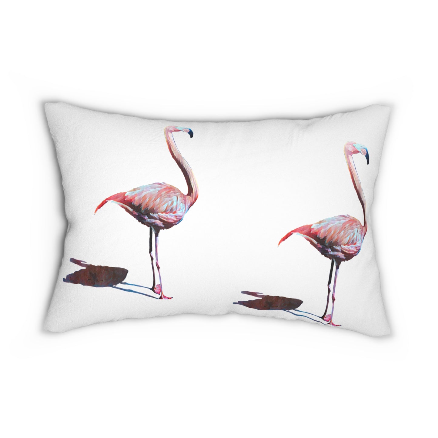 Spun Polyester Lumbar Pillow, Flamingo, Coastal, Beachwalker  Club Collection