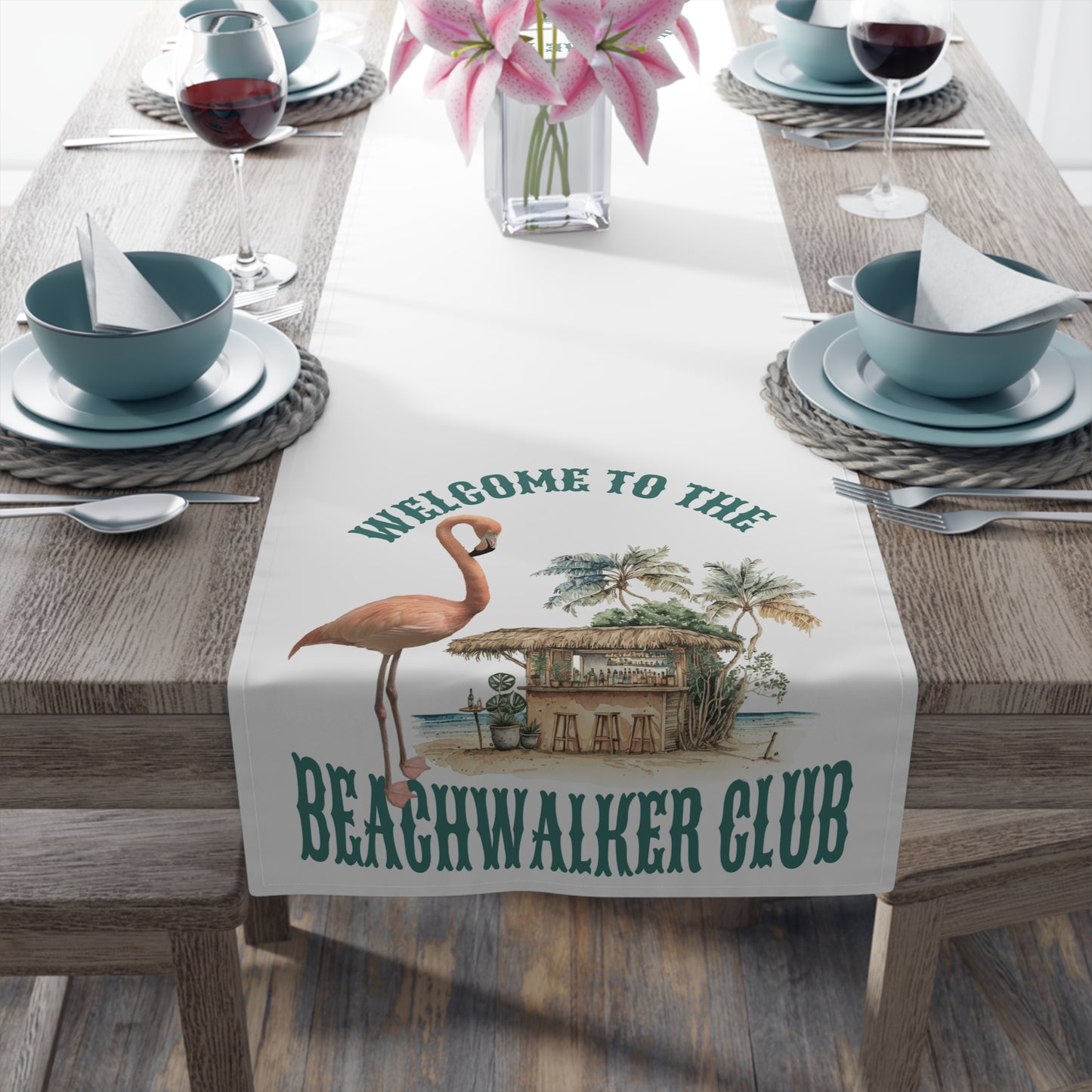 Table Runner (Cotton, Poly), Beachwalker Club Collection