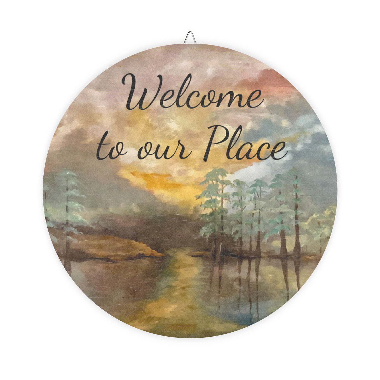 Wood Signs, Welcome, Moon Lake, FrediFreds Home Collection