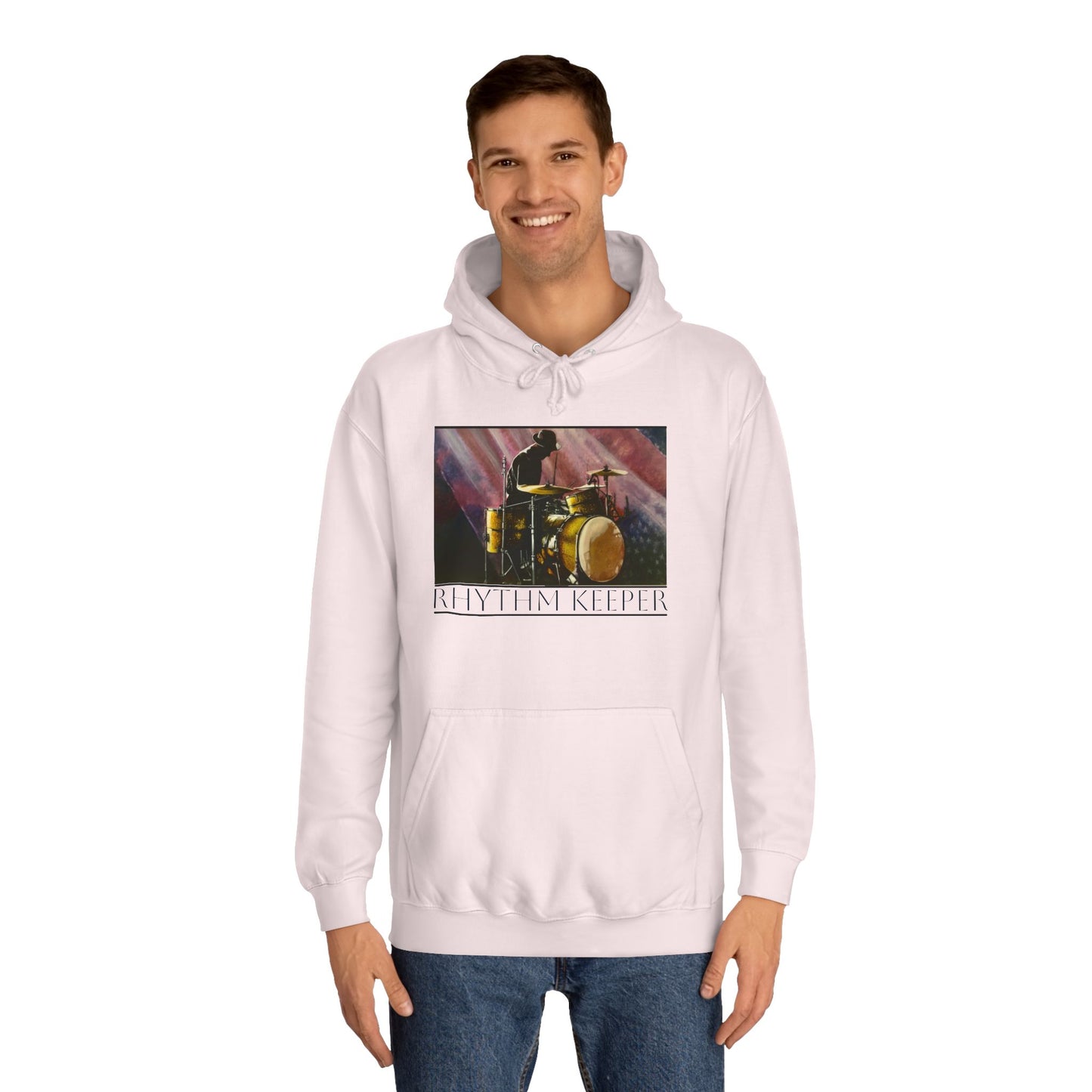 Unisex College Hoodie, Percussionist, Drummer, Band, Rhythm Master, Soul Music Collection