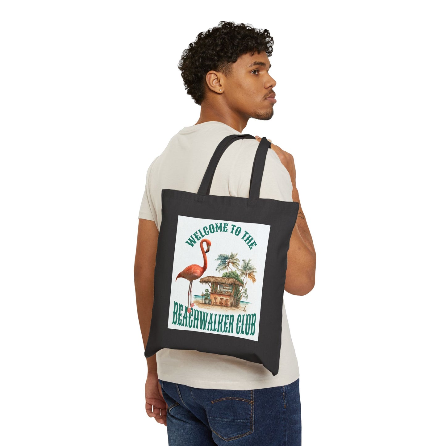 Cotton Canvas Tote Bag, Beachwalker Club Collection