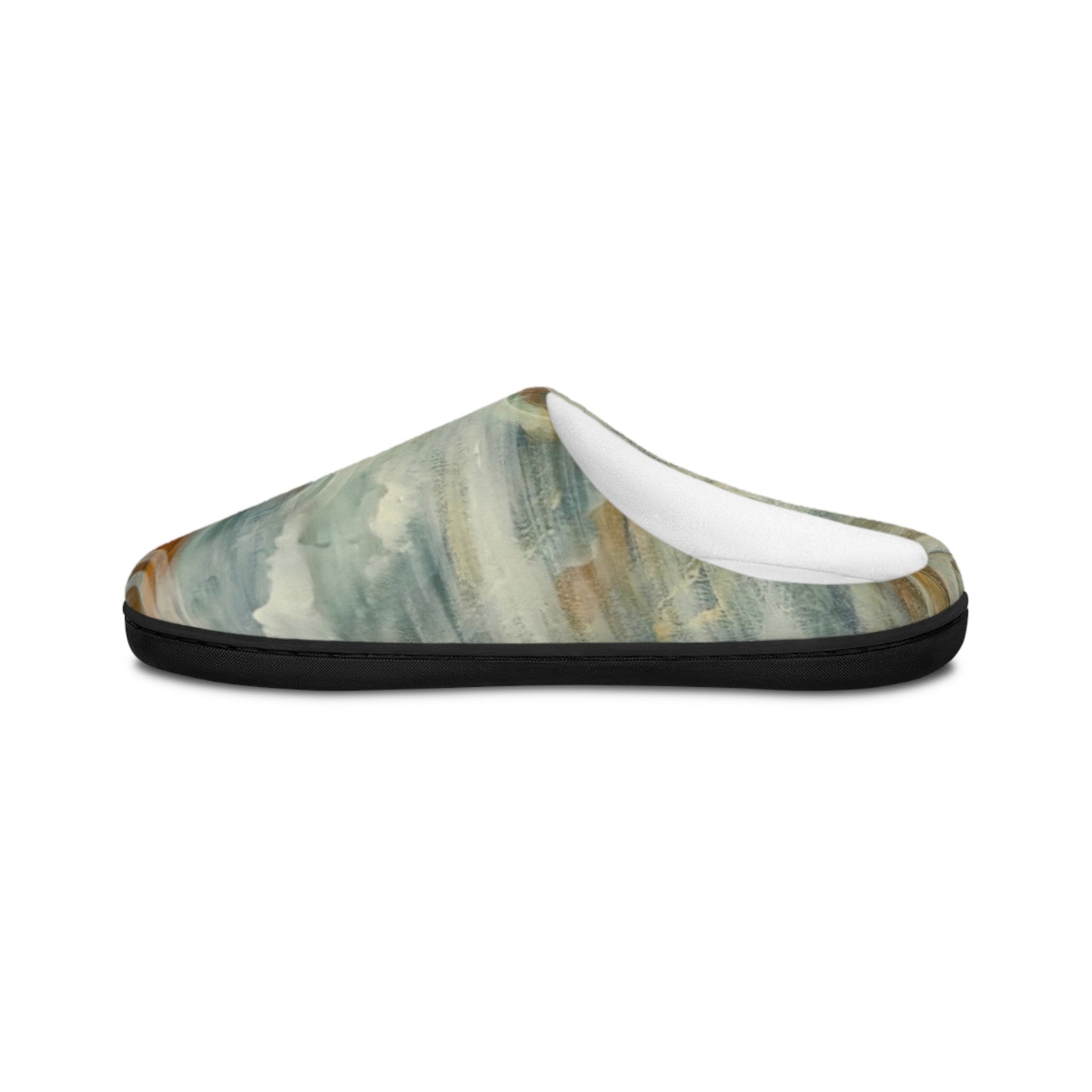 Men's Indoor Slippers, Artsy,  Abstract Neutral, FrediFreds Home Collection