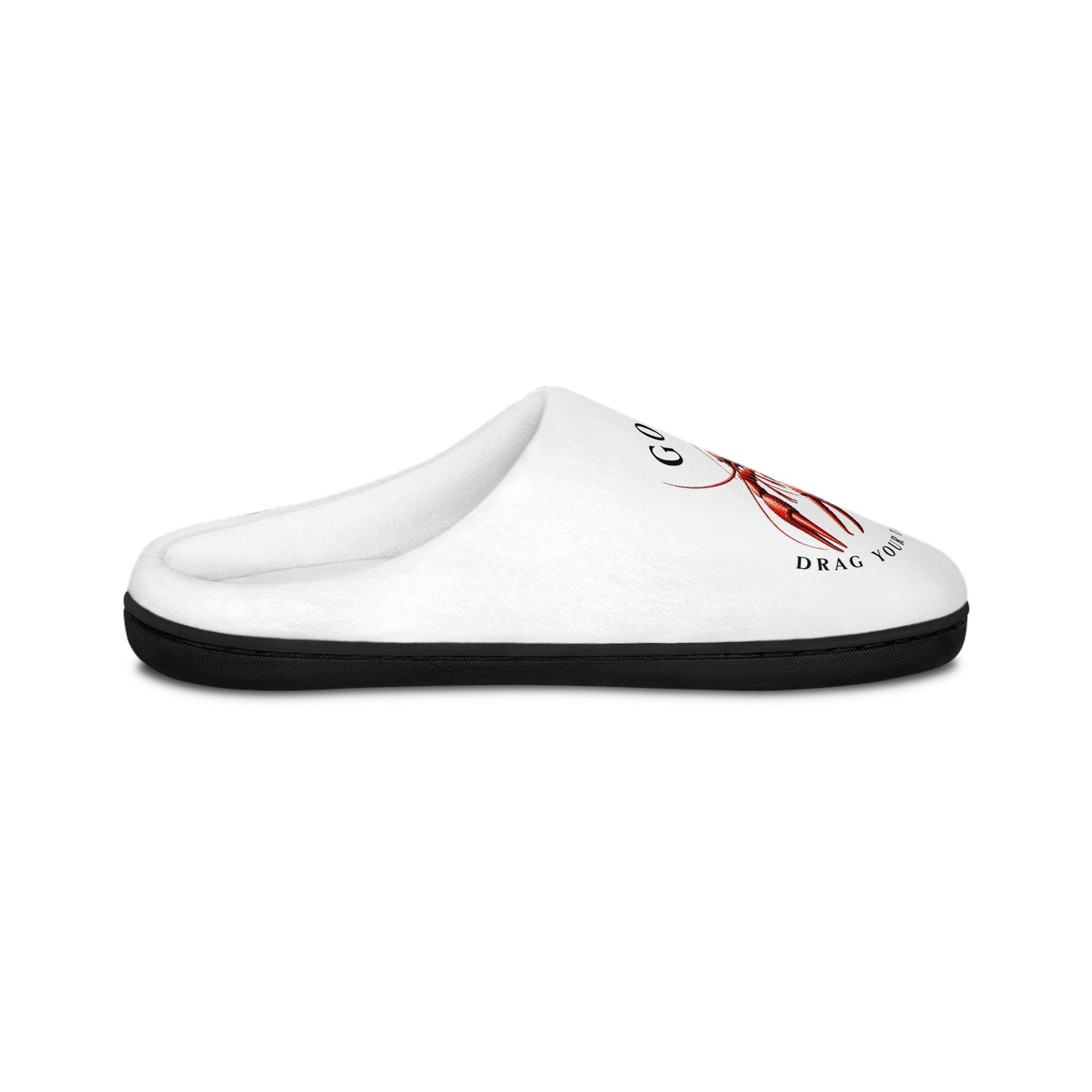 Women's Indoor Slippers, Humorous, Crawfish Themed Design with Life on the Bayou Collection