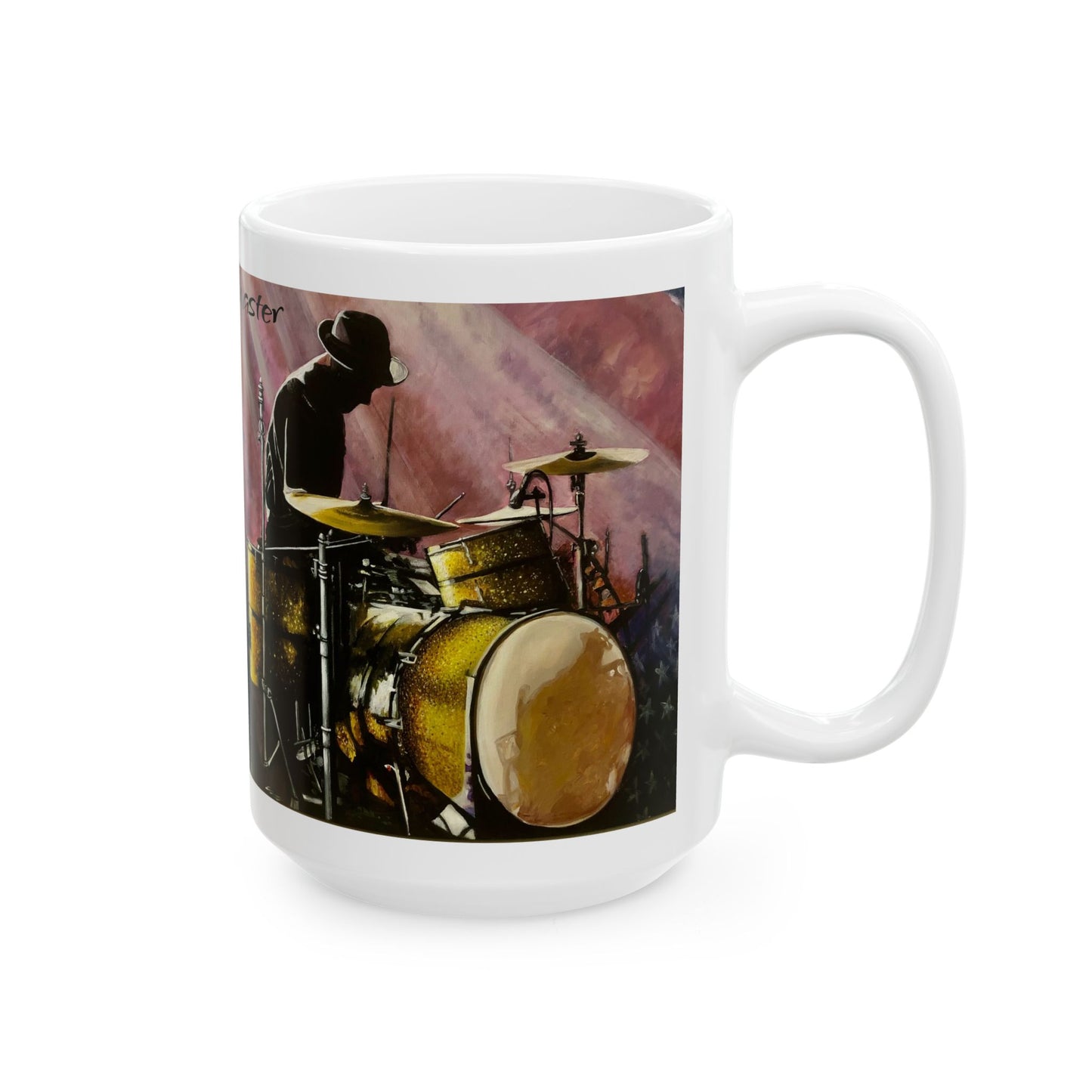 Ceramic Mug, (11oz, 15oz), Drummer, Rhythm Master, Soul Music Collection