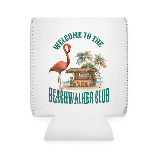 Can Cooler Sleeve With Printed Coastal Design, Beachwalker Club Collection