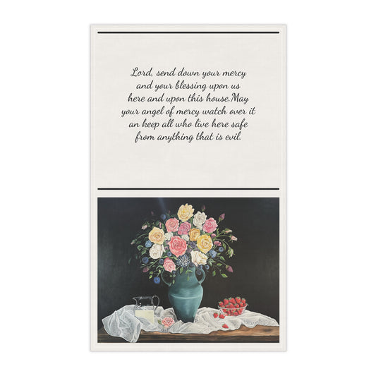 Tea Towels (cotton, poly),  Strawberries and Lace, Artwork, Prayer, FrediFreds Home Collection