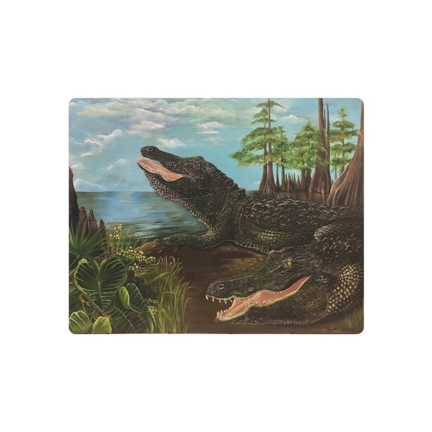 Metal Art Sign, Alligator Landing, Life on the Bayou Collection