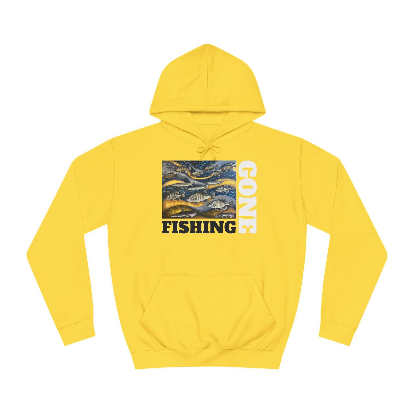Unisex College Hoodie, Gone Fishing, FrediFreds Home Collection