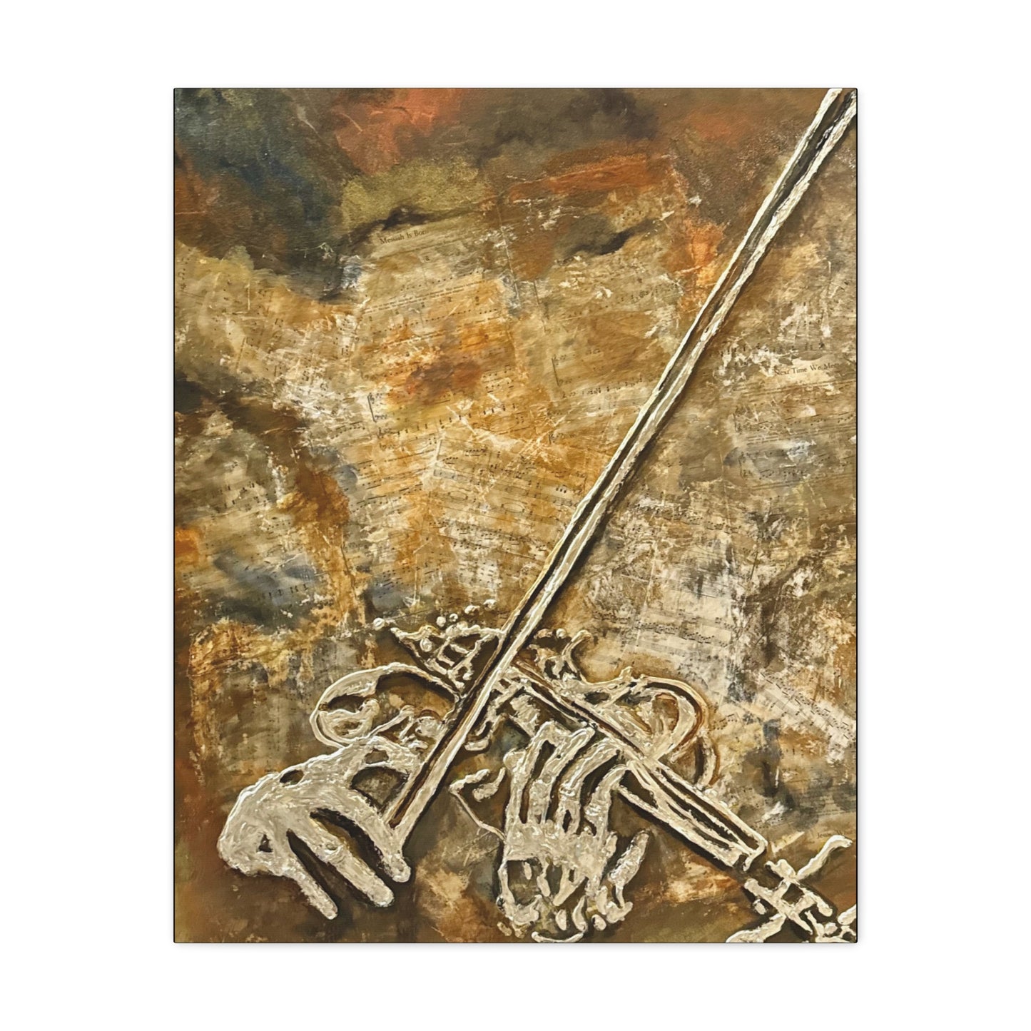 Matte Canvas, Stretched, 1.25", Voila Violin, Orchestra, Artwork, Soul Music Collection