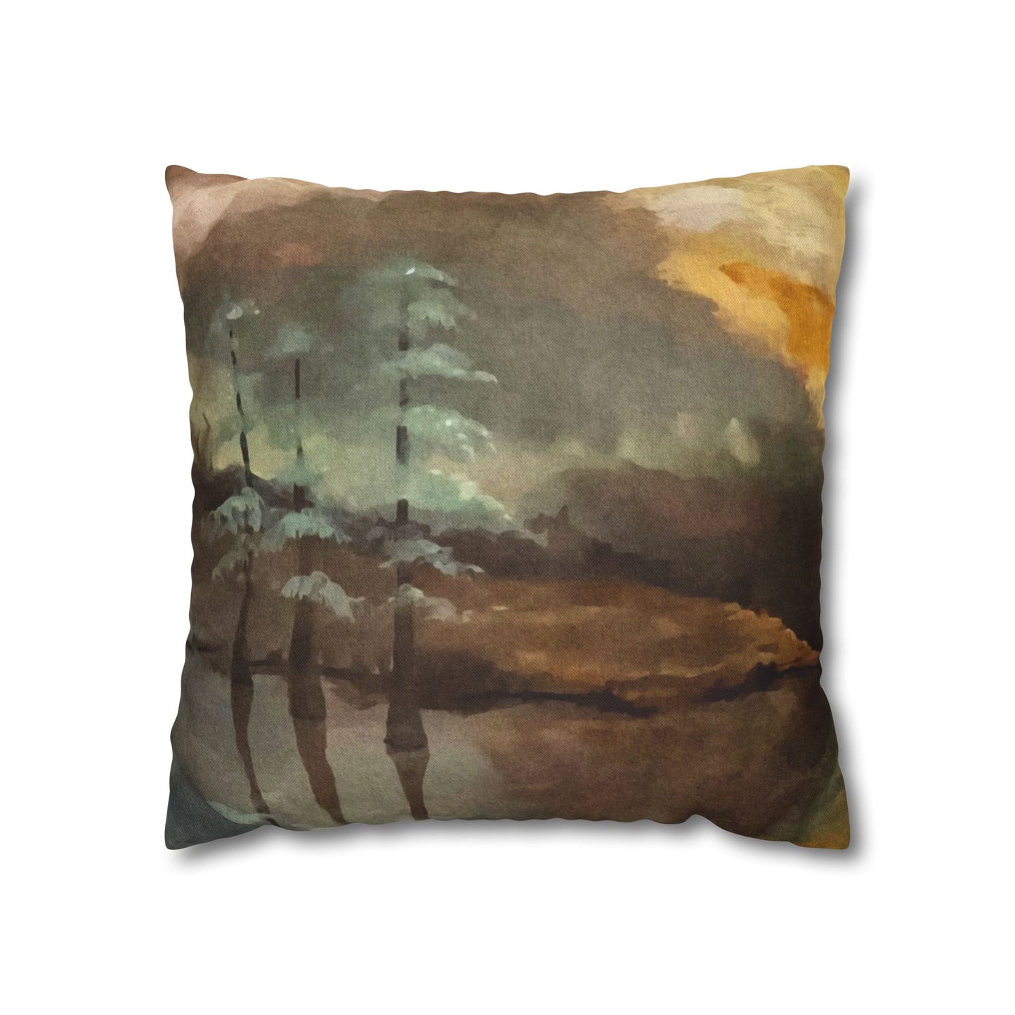 Spun Polyester Square Pillowcase, Moon Lake, FrediFreds Home Collection