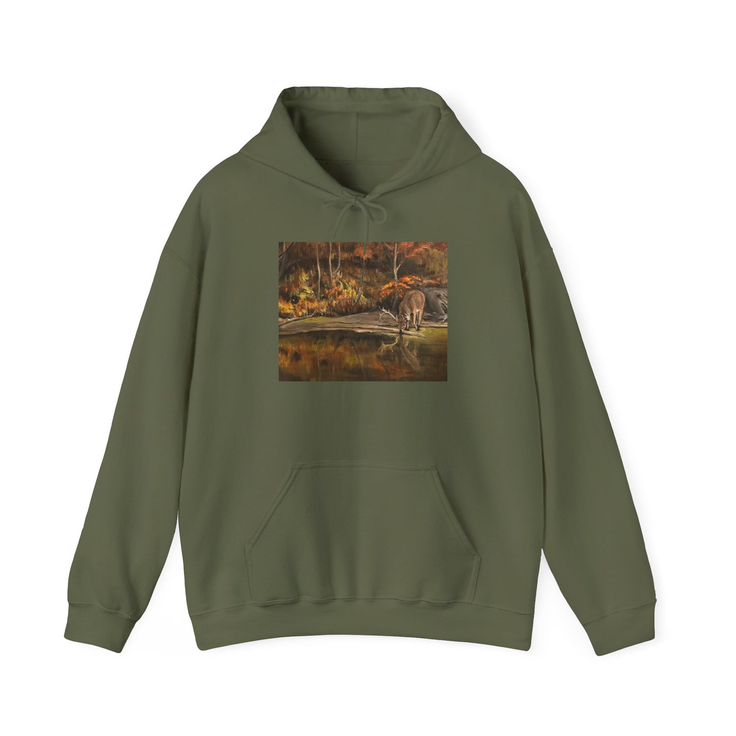 Unisex Heavy Blend™ Hooded Sweatshirt, Deer Haven, Natural Landscape, Life on the Bayou Collection