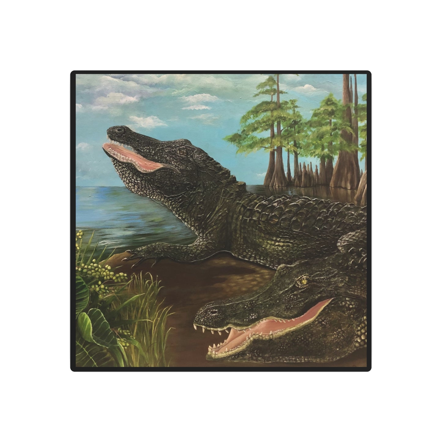 Metal Art Sign, Alligator Landing, Life on the Bayou Collection