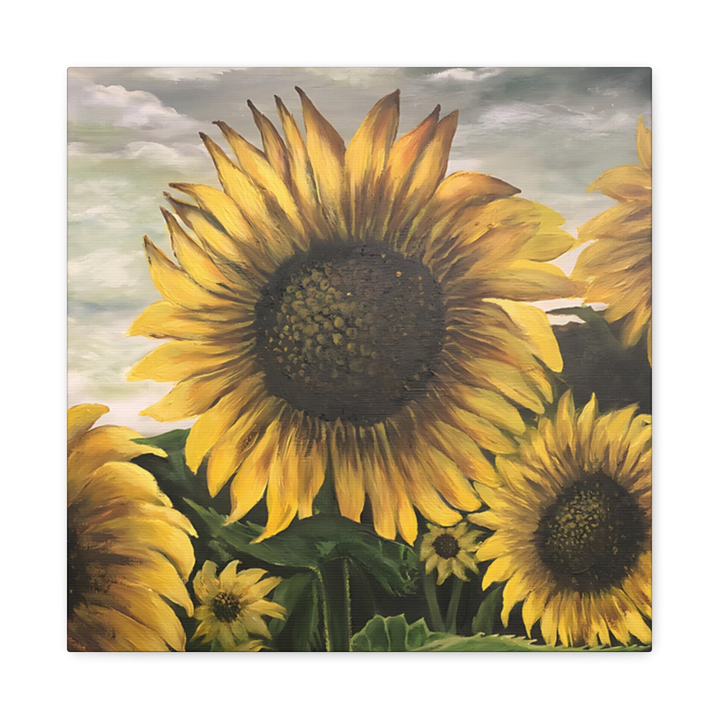 Matte Canvas, Stretched, 1.25", Sunflower, Artwork, FrediFreds Home Collection