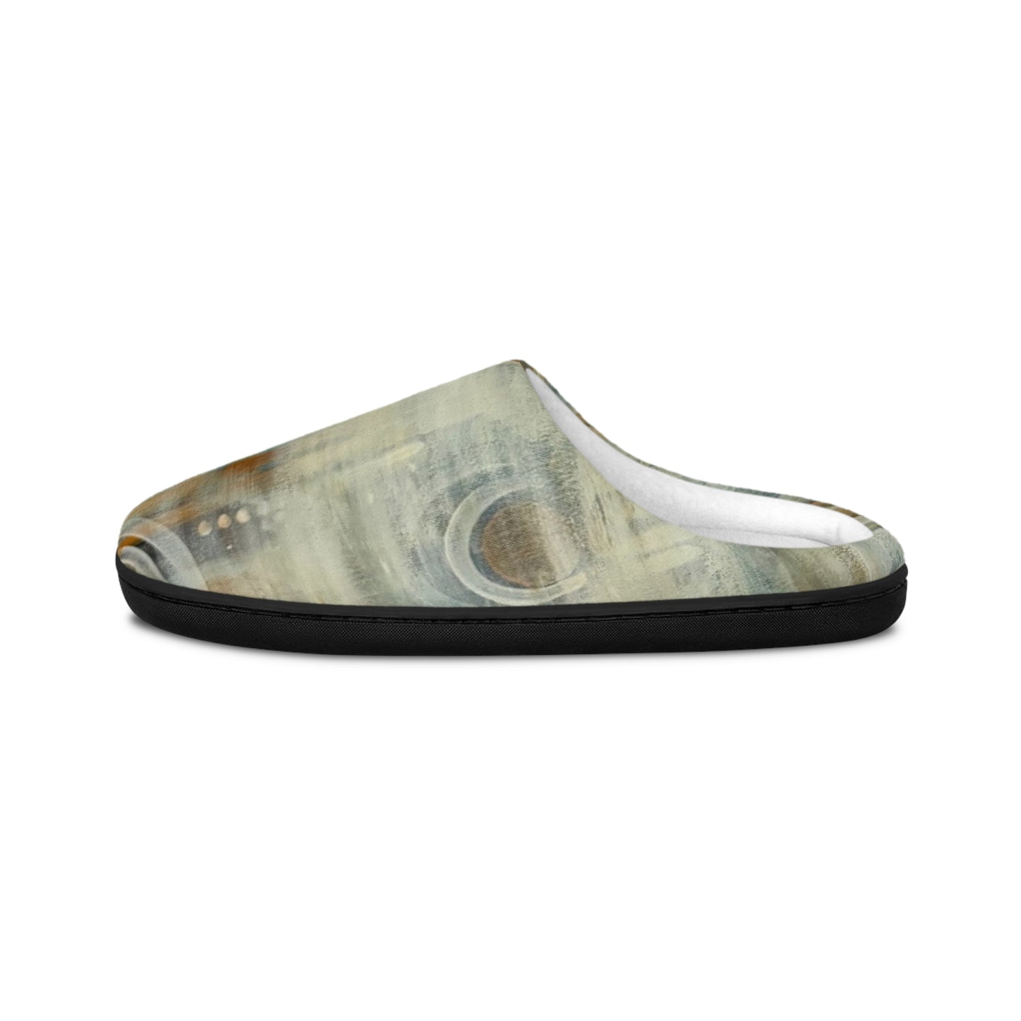 Men's Indoor Slippers, Artsy,  Abstract Neutral, FrediFreds Home Collection