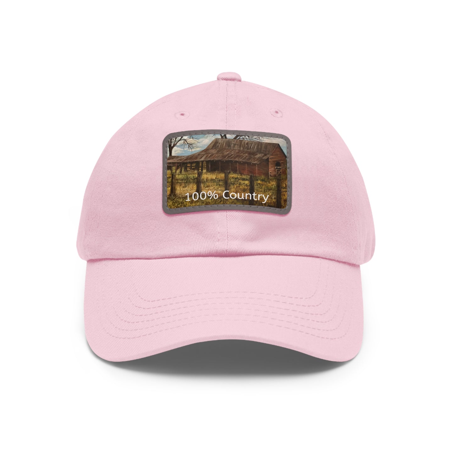 Dad Hat with Leather Patch (Rectangle), 100% Country, FrediFreds Home Collection