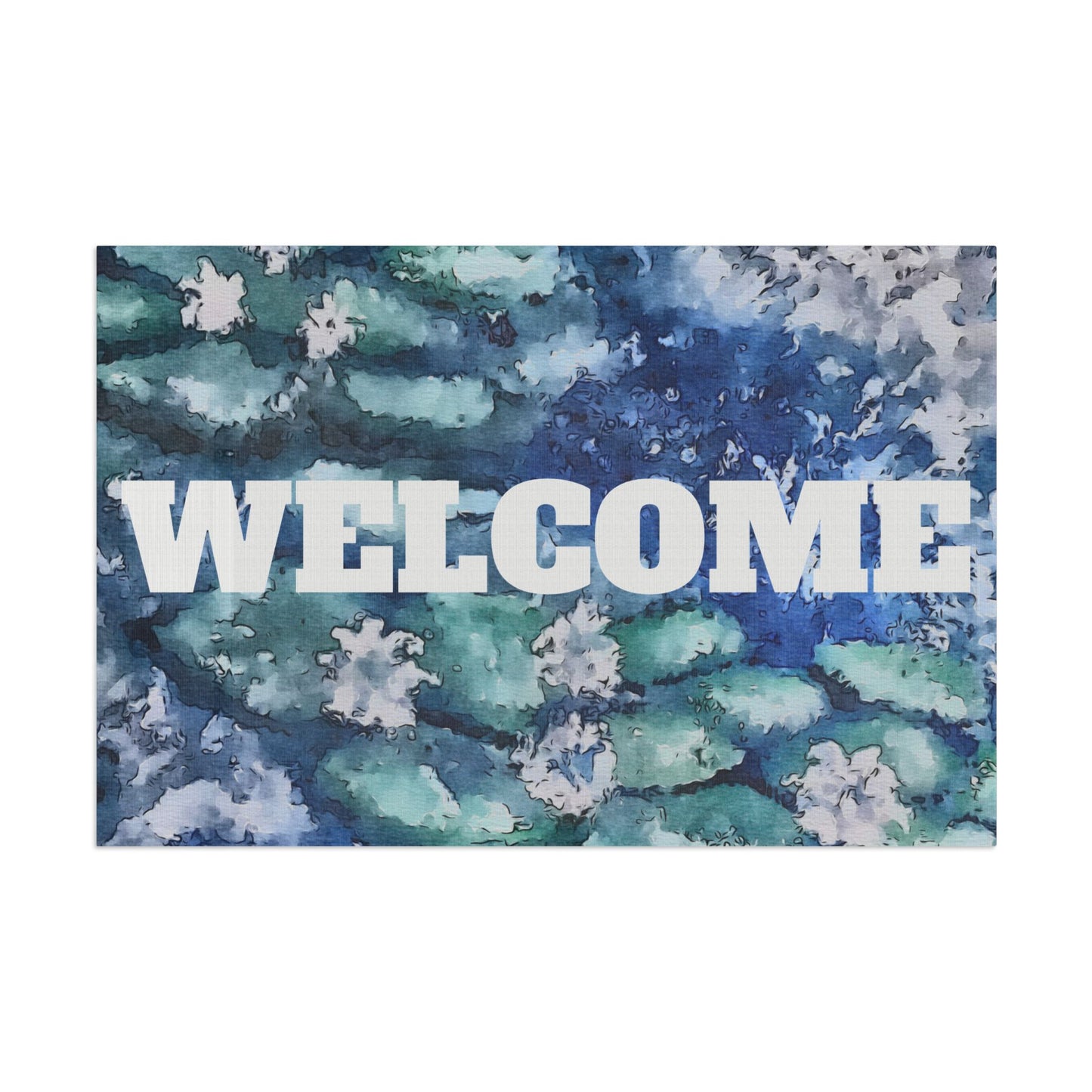 Flag, Water Lilies, Welcome, FrediFreds Home Collection