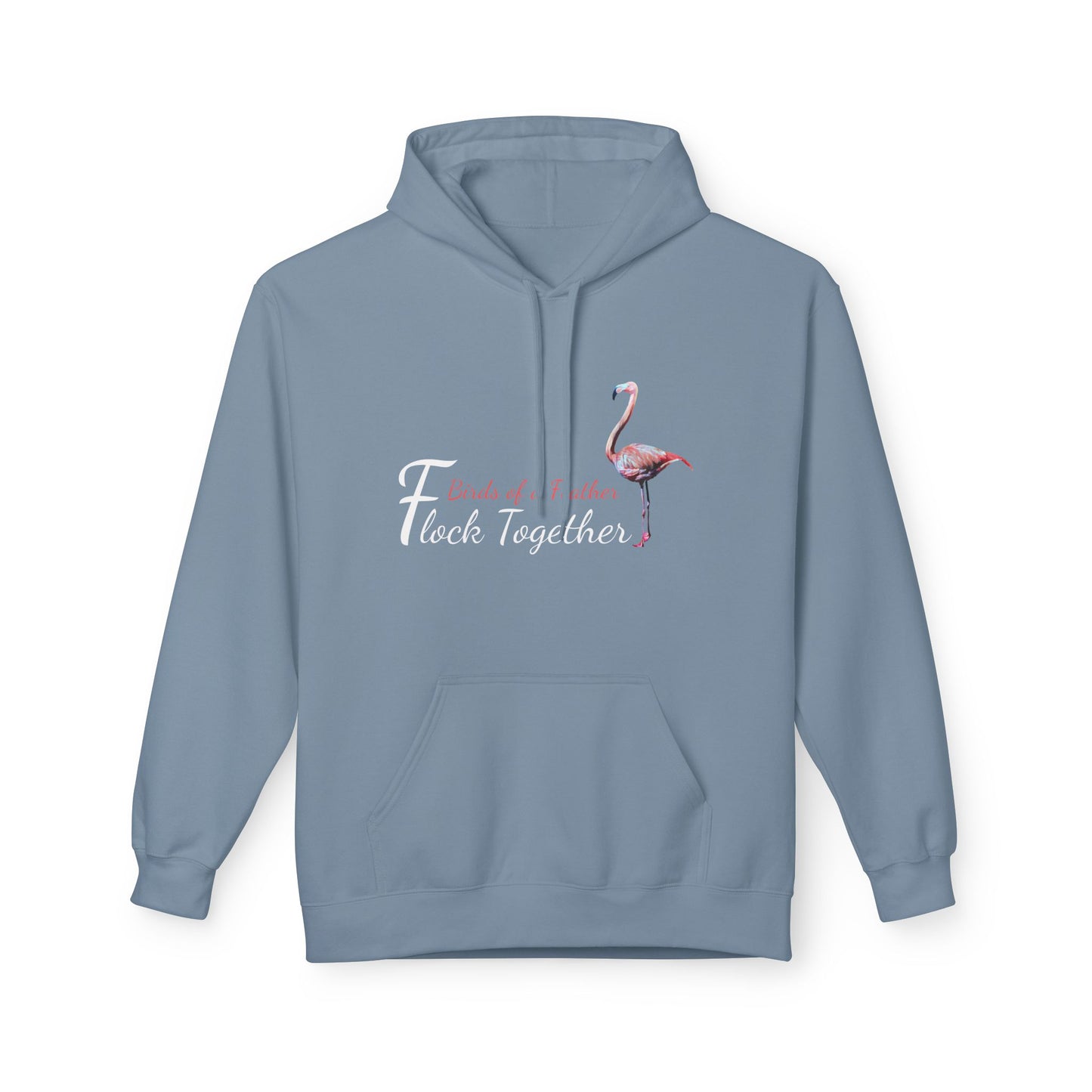 Unisex Midweight Softstyle Fleece Hoodie, "Birds of a Feather Flock Together", Beachwalker Club Collection