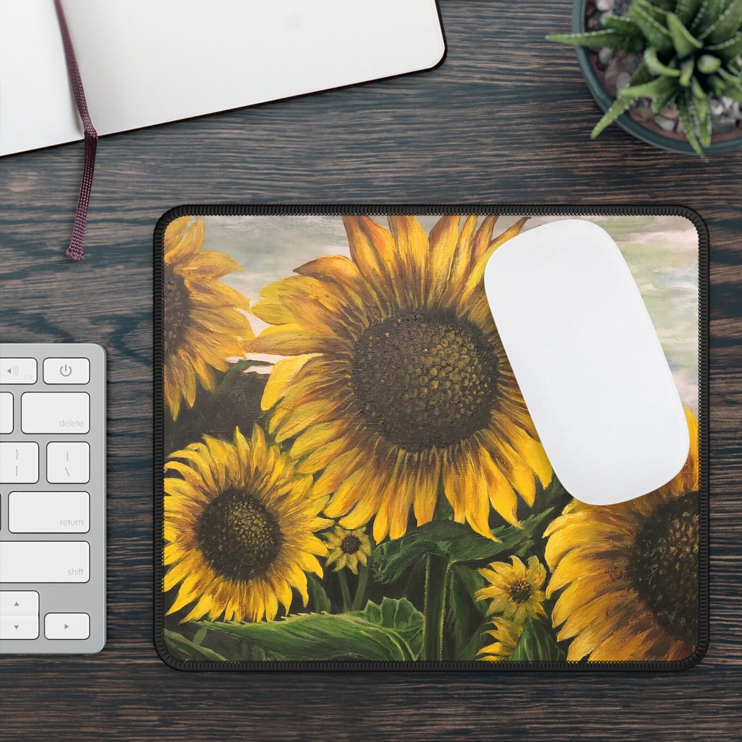 Gaming Mouse Pad, Sunflower Field