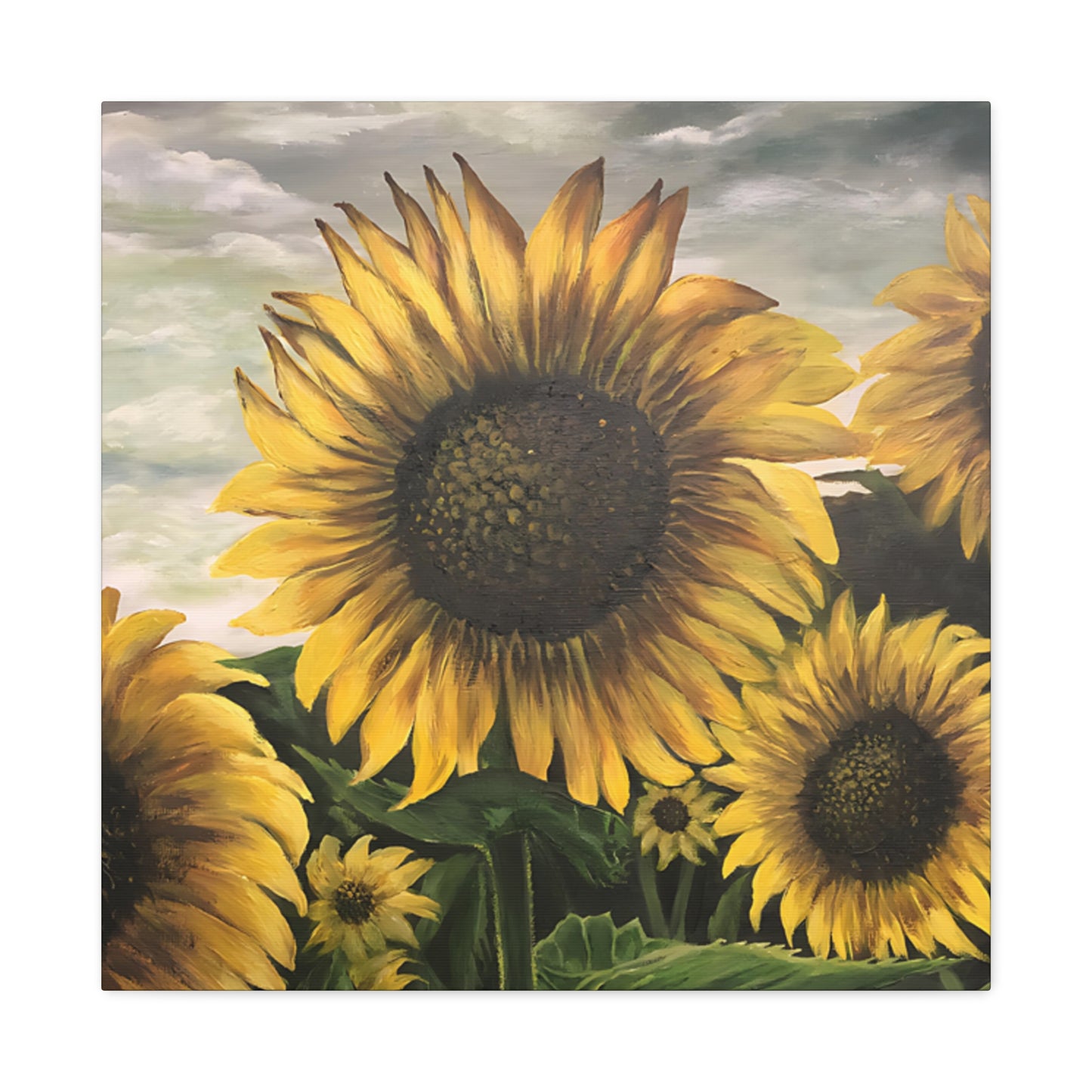 Matte Canvas, Stretched, 1.25", Sunflower, Artwork, FrediFreds Home Collection