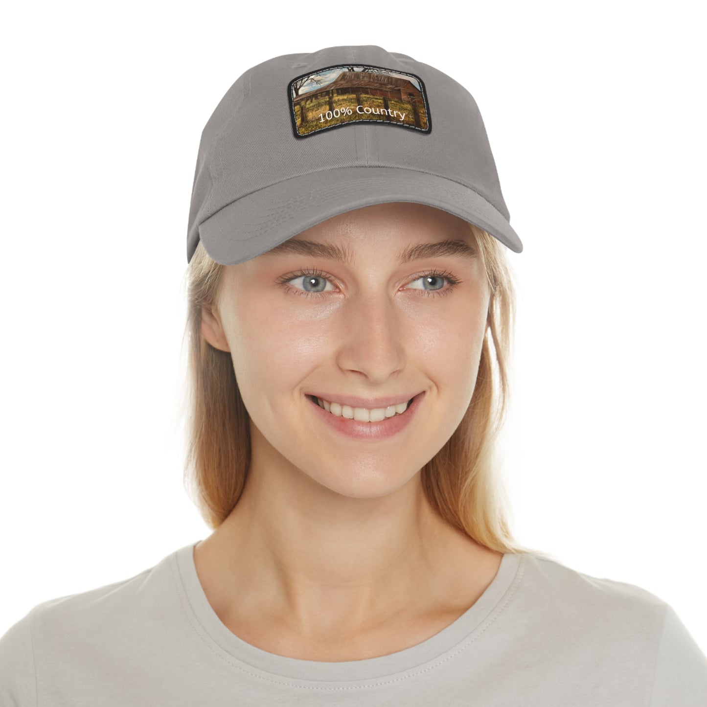 Dad Hat with Leather Patch (Rectangle), 100% Country, FrediFreds Home Collection