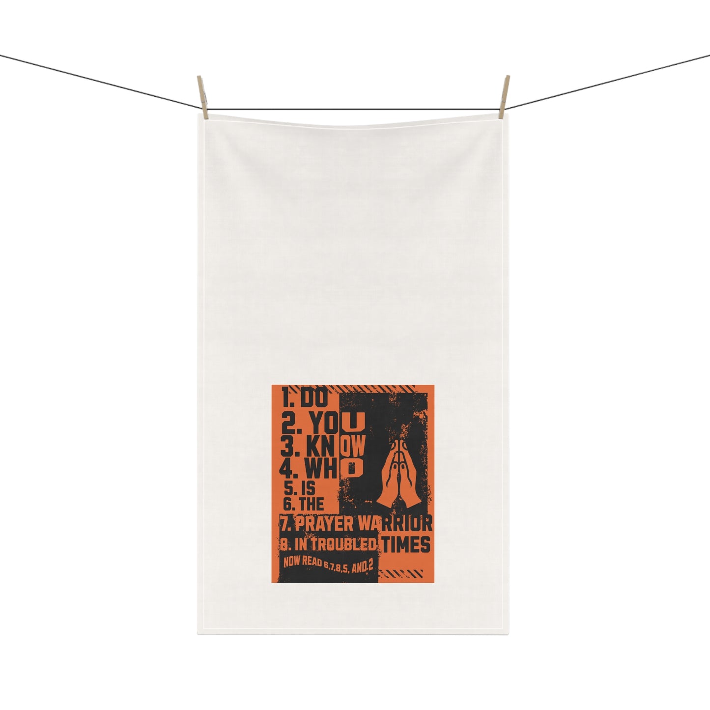 Tea Towels (cotton, poly) "Prayer Warrior ", FrediFreds Home Collection