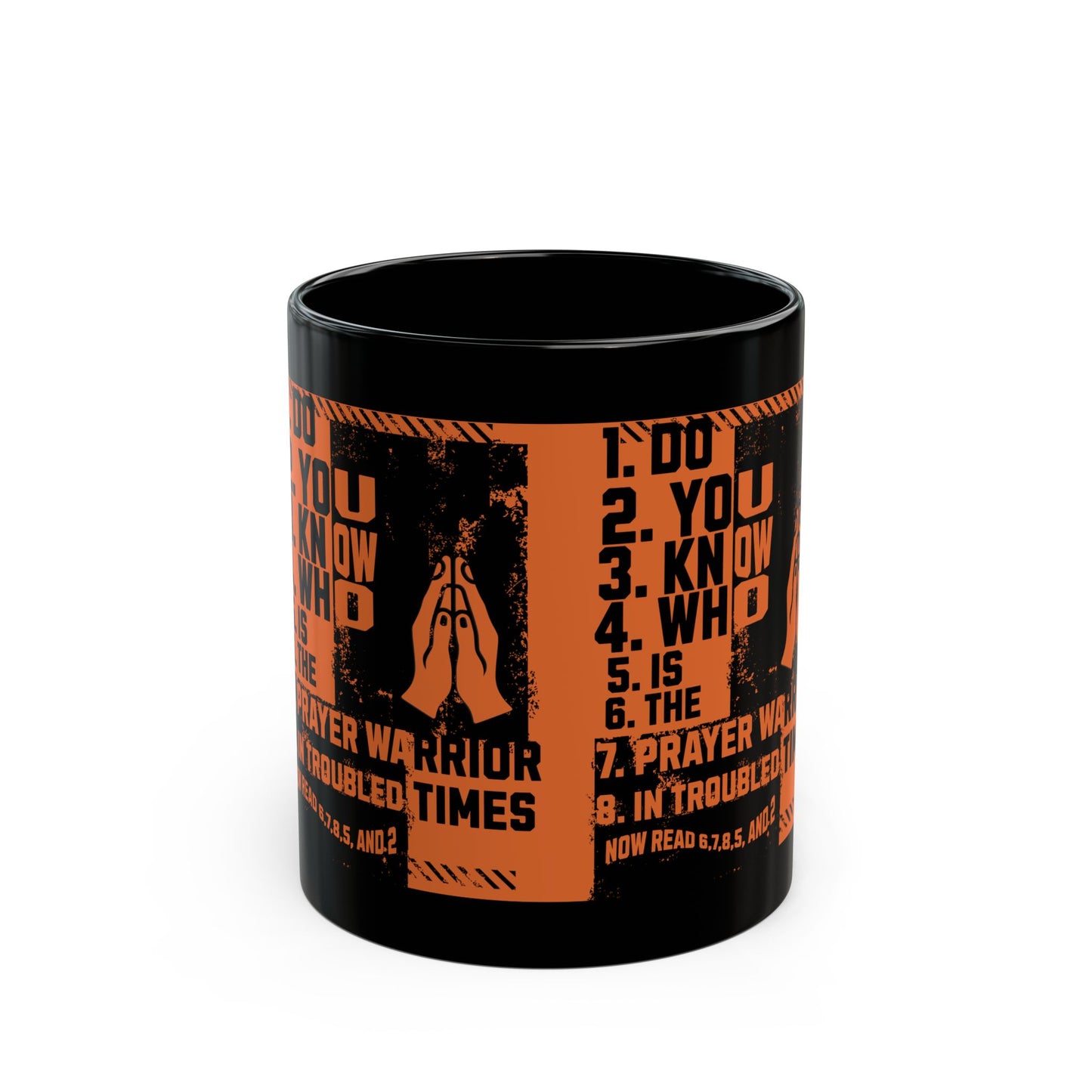 Black Mug (11oz, 15oz) ,"Prayer Warrior", FrediFreds Home Collection