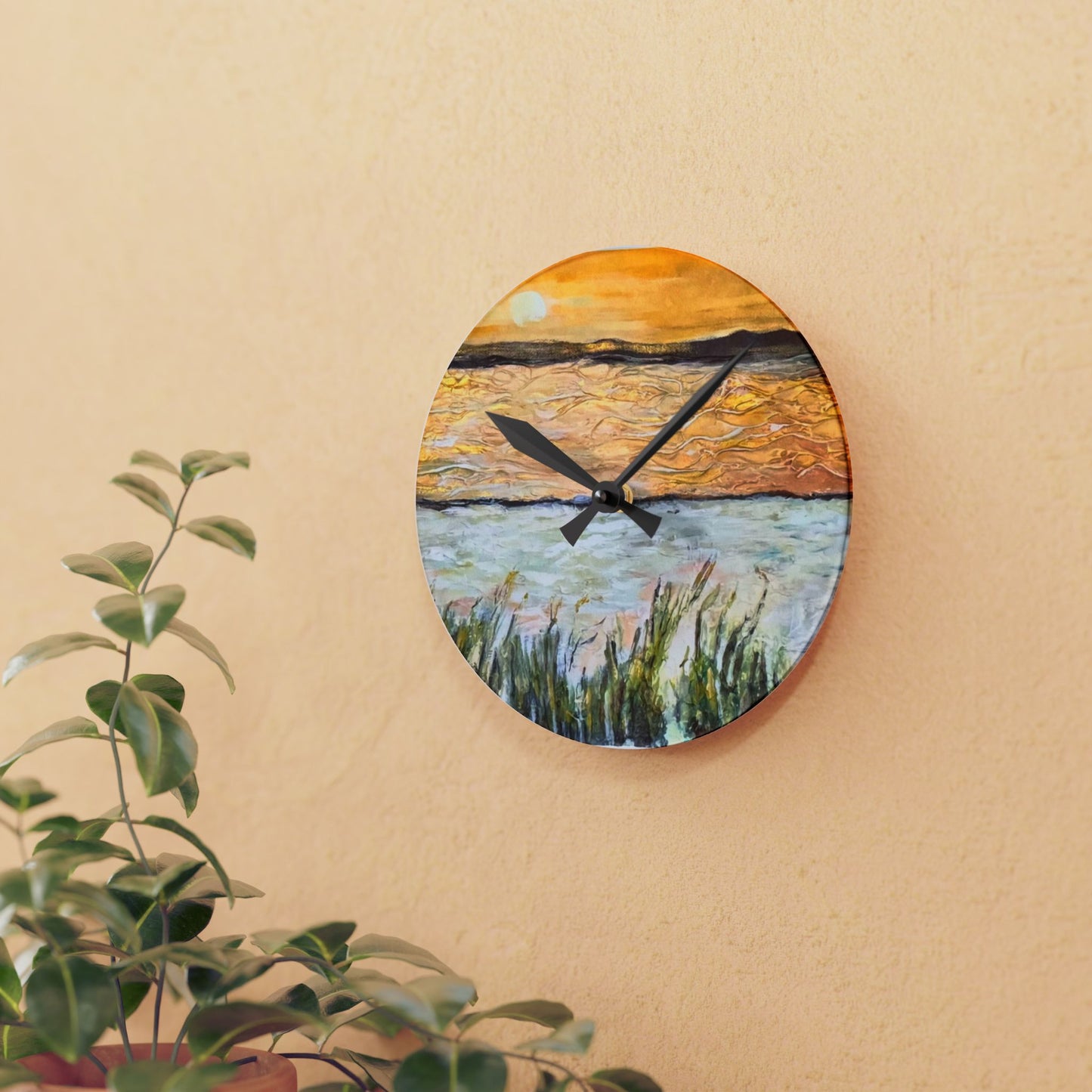 Acrylic Wall Clock, Paradise at Navarre, Beachwalker Club Collection