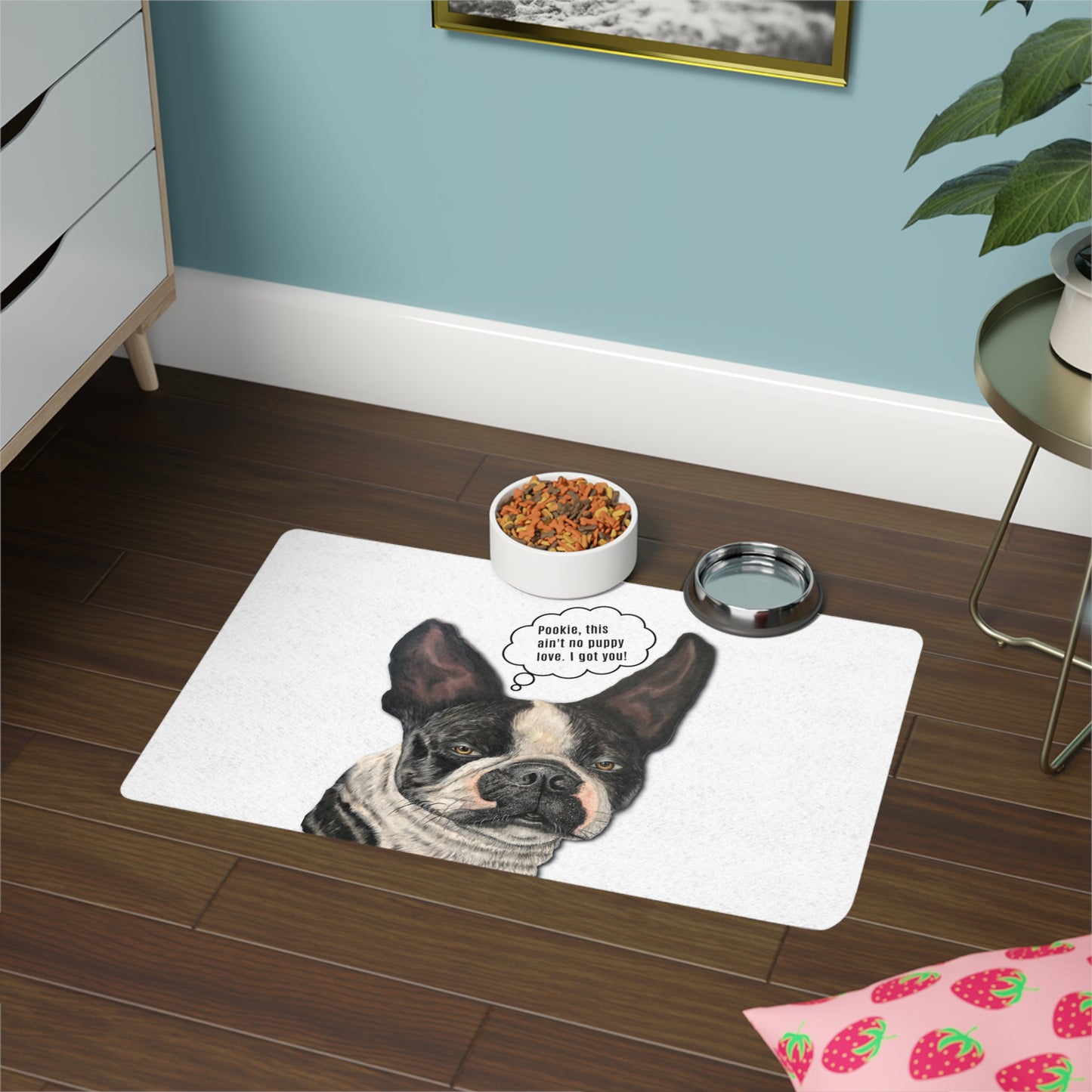 Pet Food Mat (12x18), Max Loves Pookie Collection