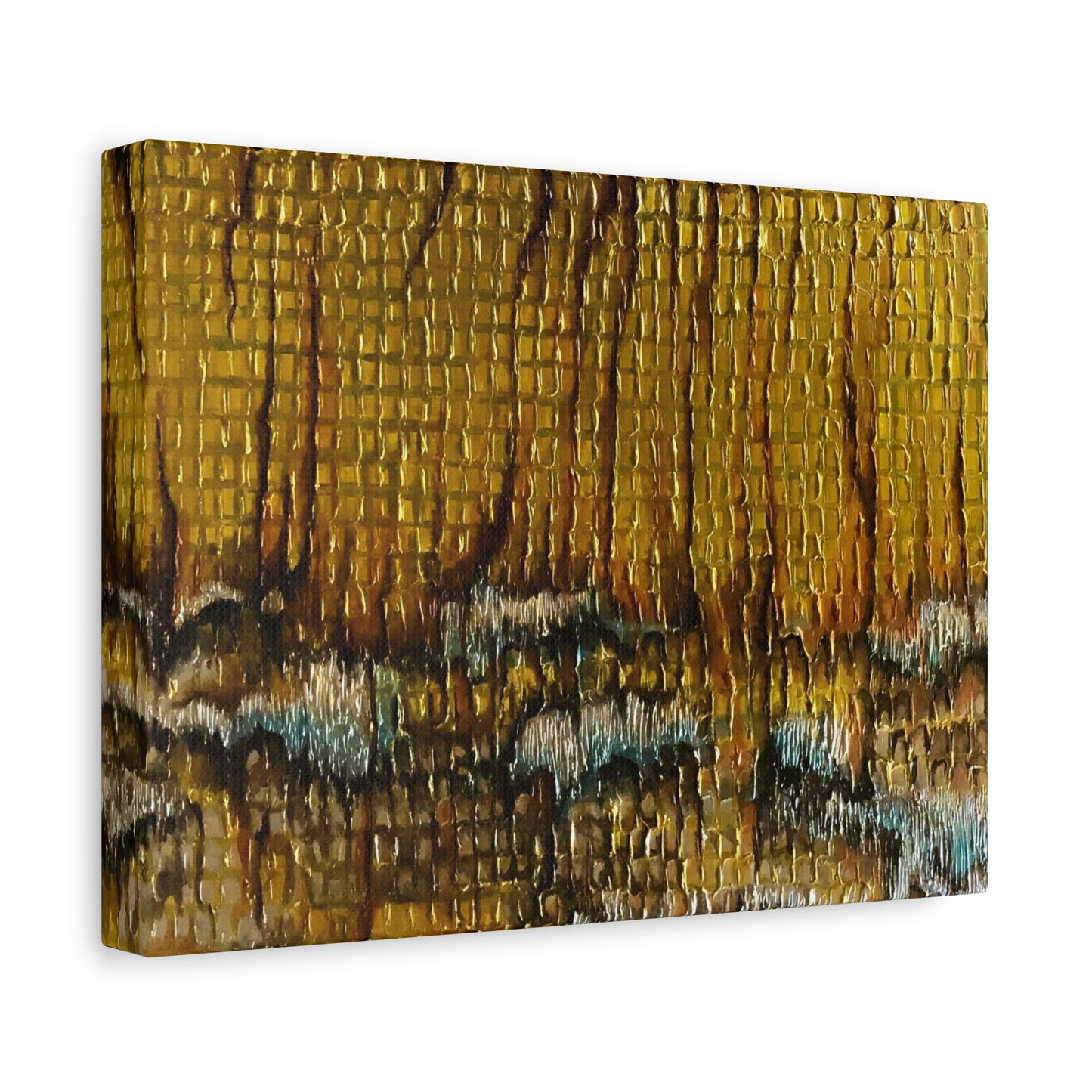 Matte Canvas, Stretched, 1.25", Gold Patina, Artwork, FrediFreds Home Collection