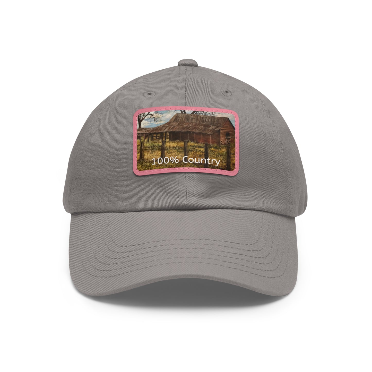 Dad Hat with Leather Patch (Rectangle), 100% Country, FrediFreds Home Collection